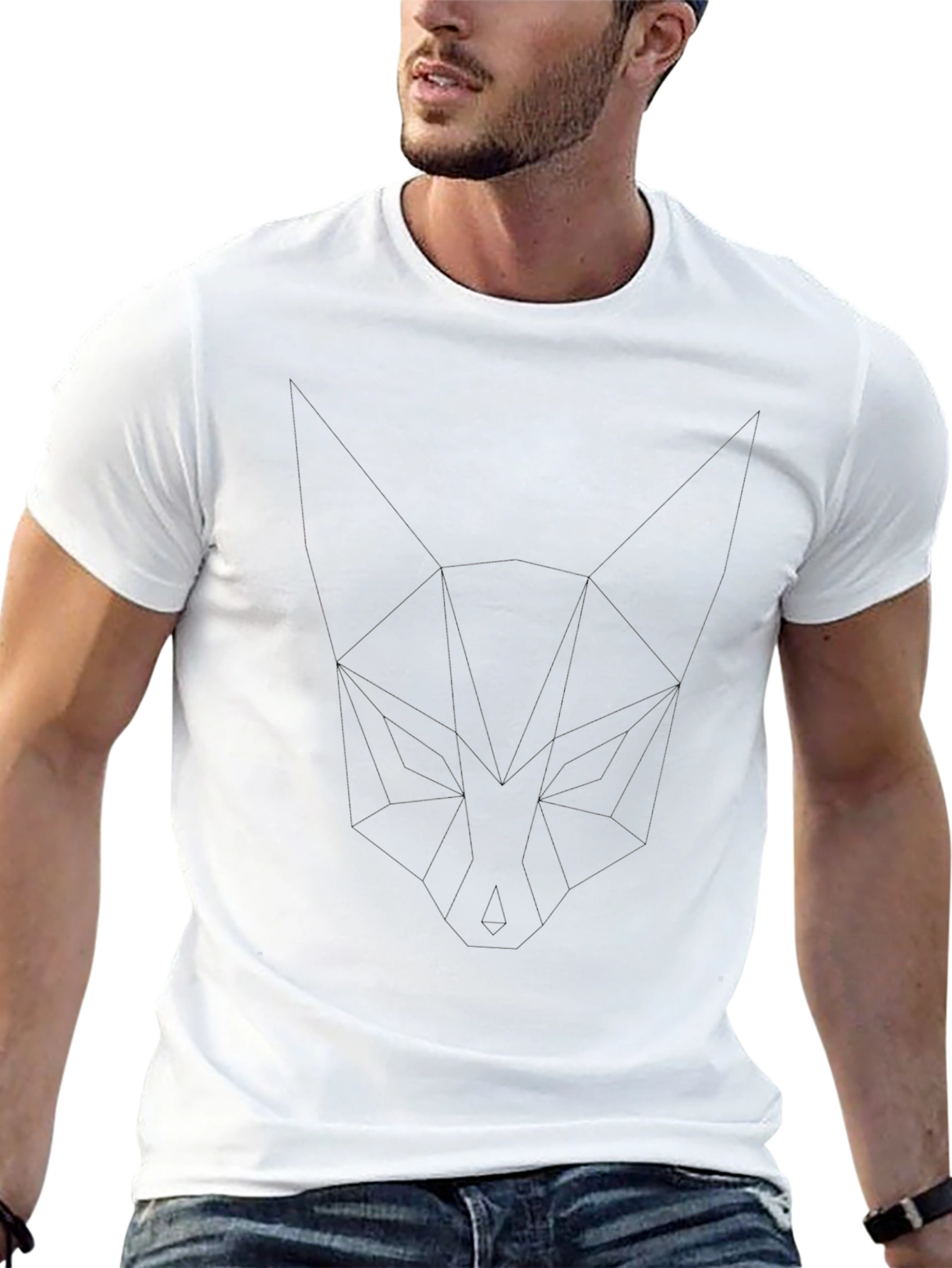 Camiseta Casual Negra de Algodón Premium