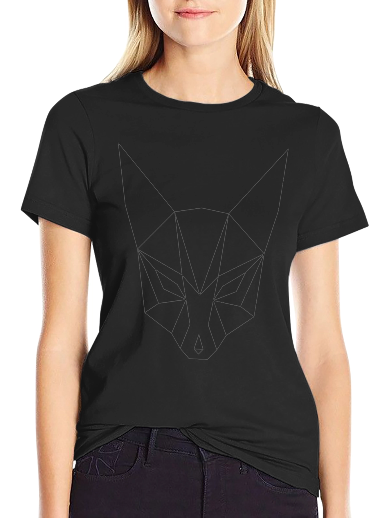 Camiseta Casual Negra de Algodón Premium