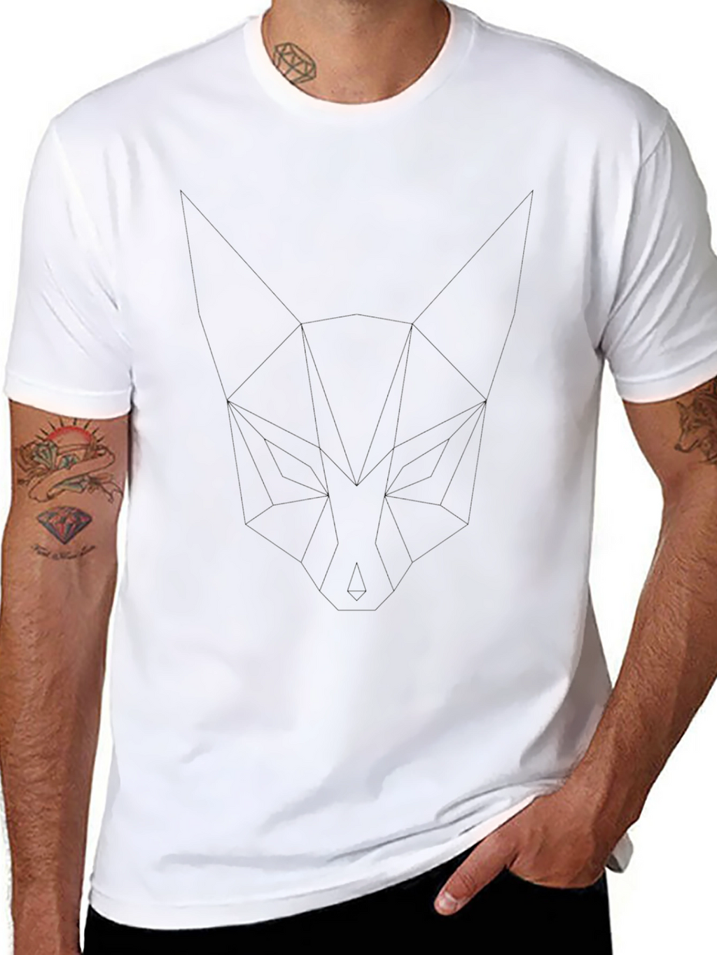 Camiseta Casual Negra de Algodón Premium