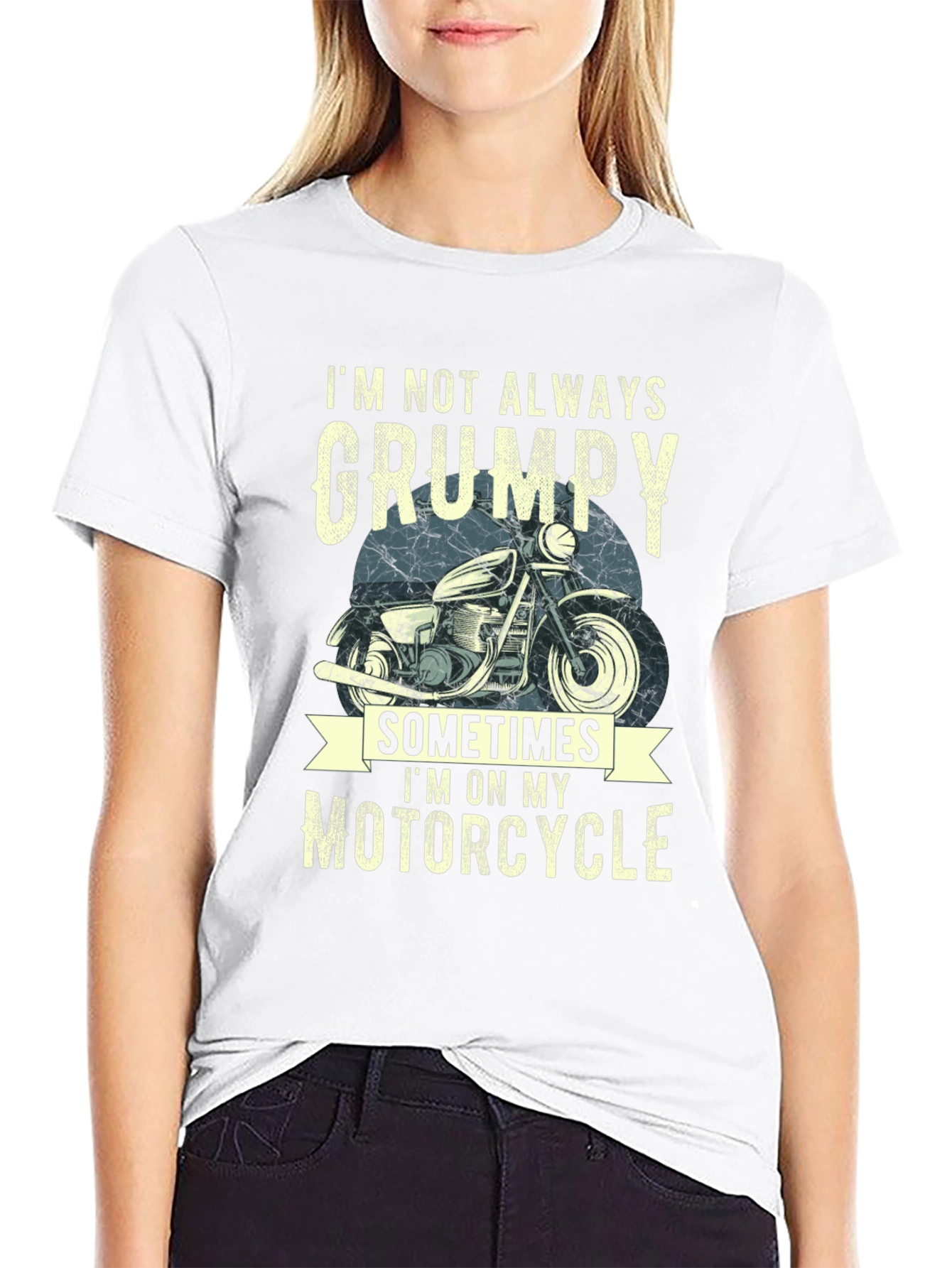 Camiseta Hombre No Siempre Gruñón Motocicleta