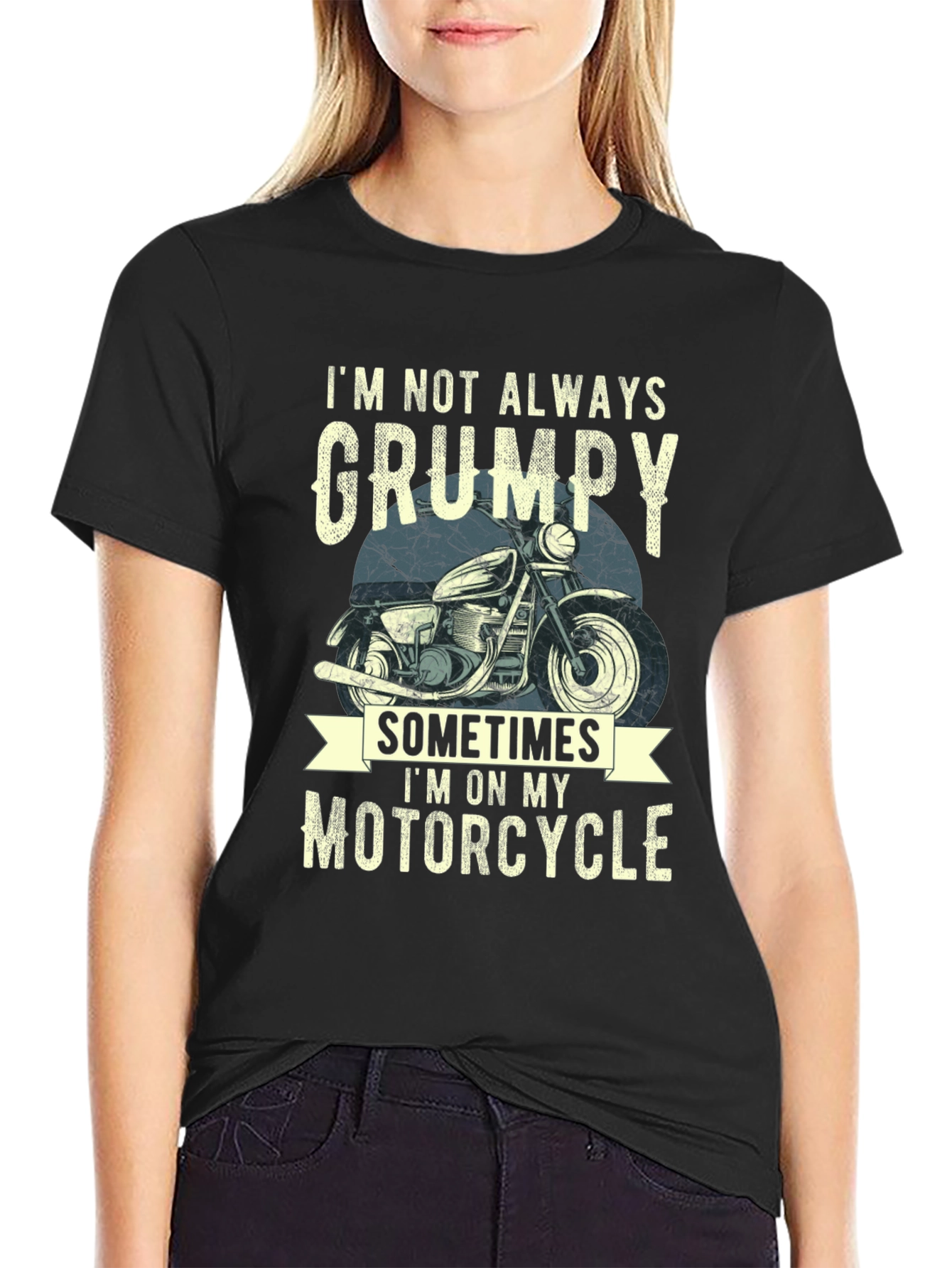 Camiseta Hombre No Siempre Gruñón Motocicleta