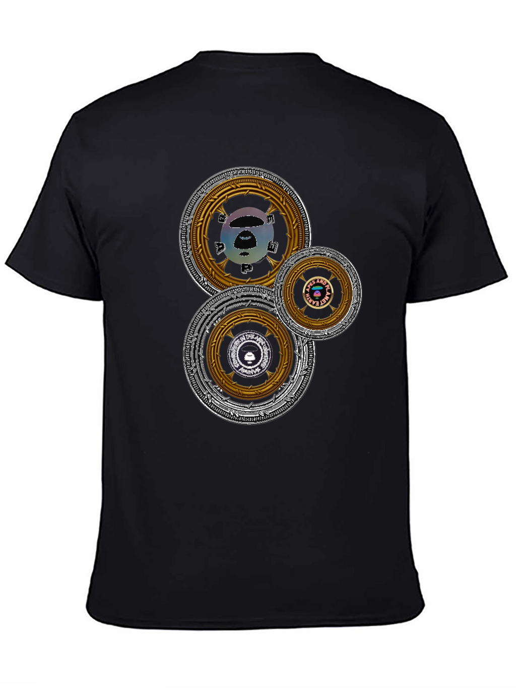 Camiseta Hombre Estampado Circular Abstracto