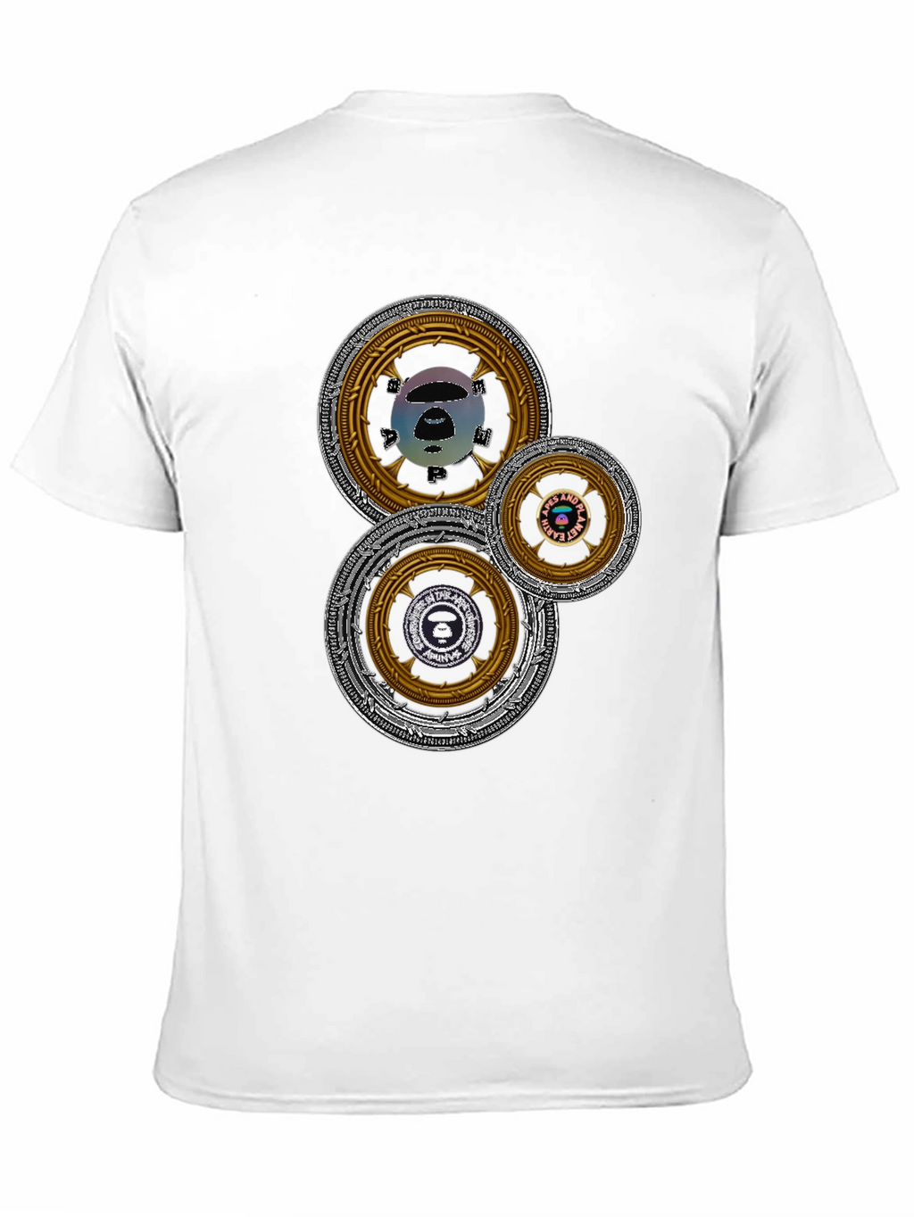 Camiseta Hombre Estampado Circular Abstracto