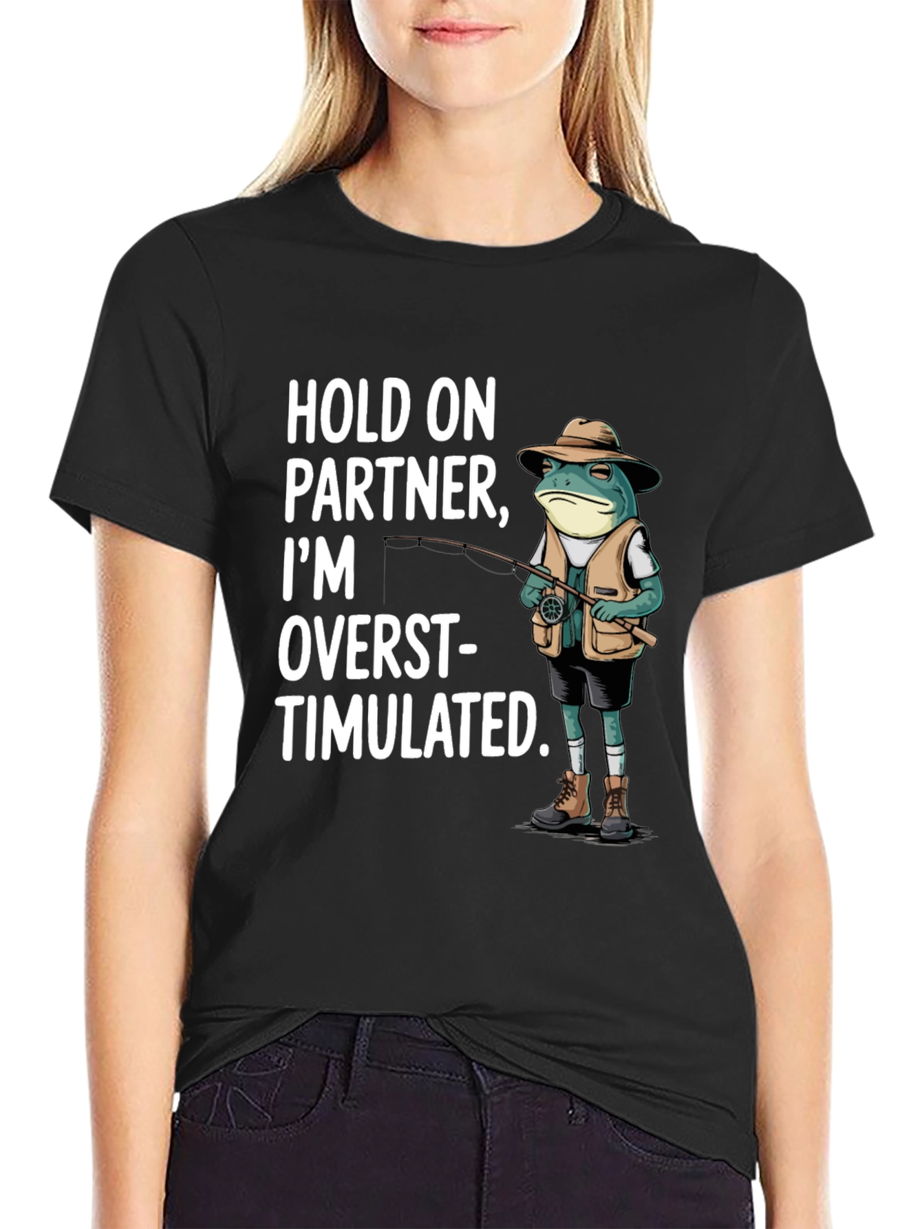 Camiseta Hombre Hold On Partner Rana Pescador