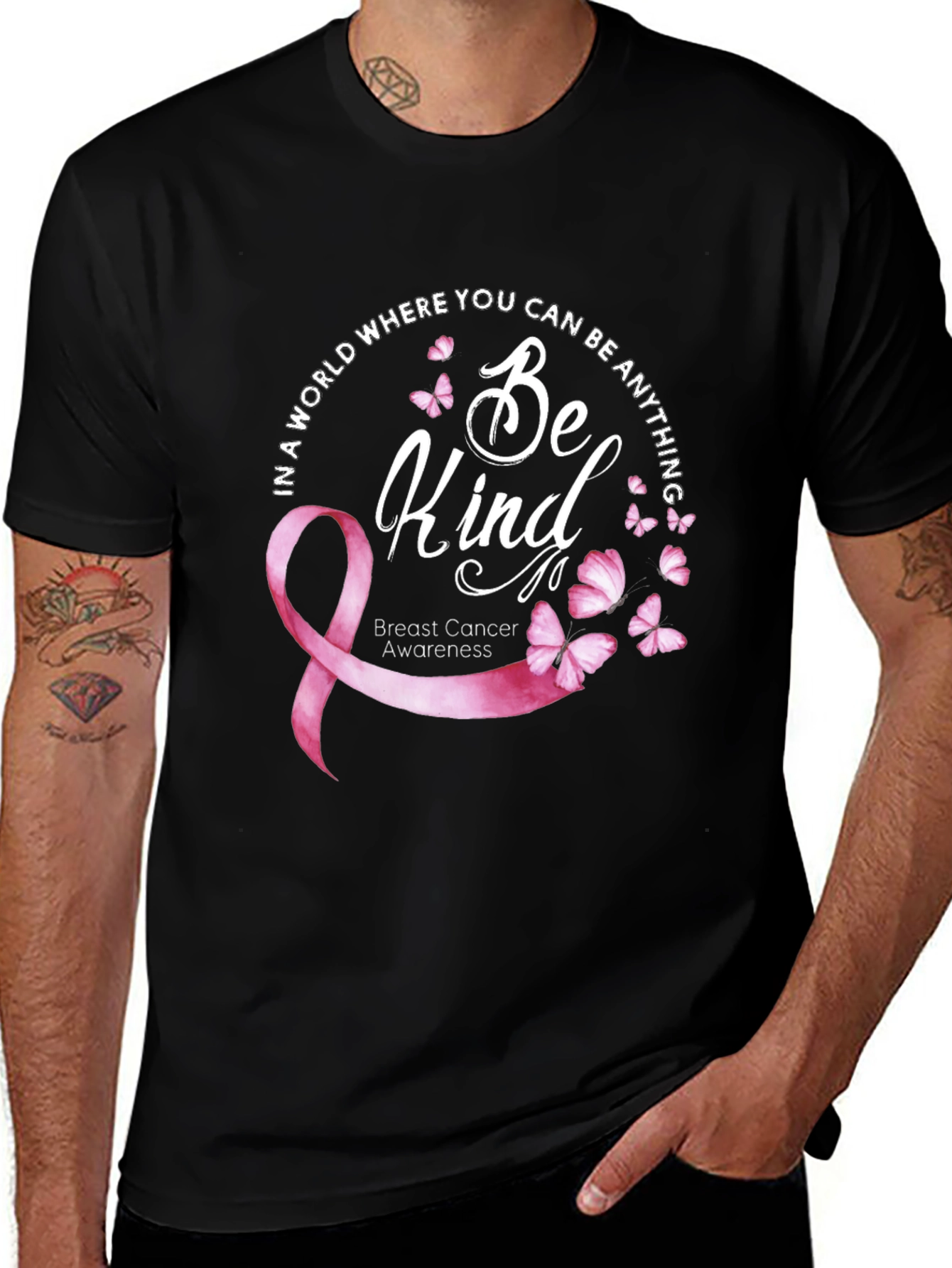 Camiseta Be Kind: Conciencia Cáncer de Mama