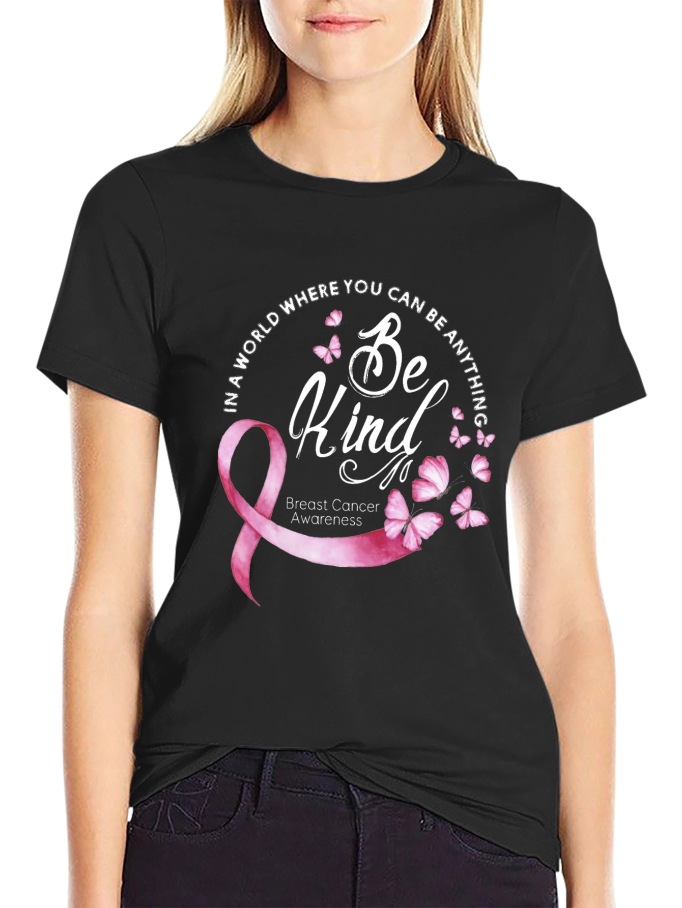 Camiseta Be Kind: Conciencia Cáncer de Mama