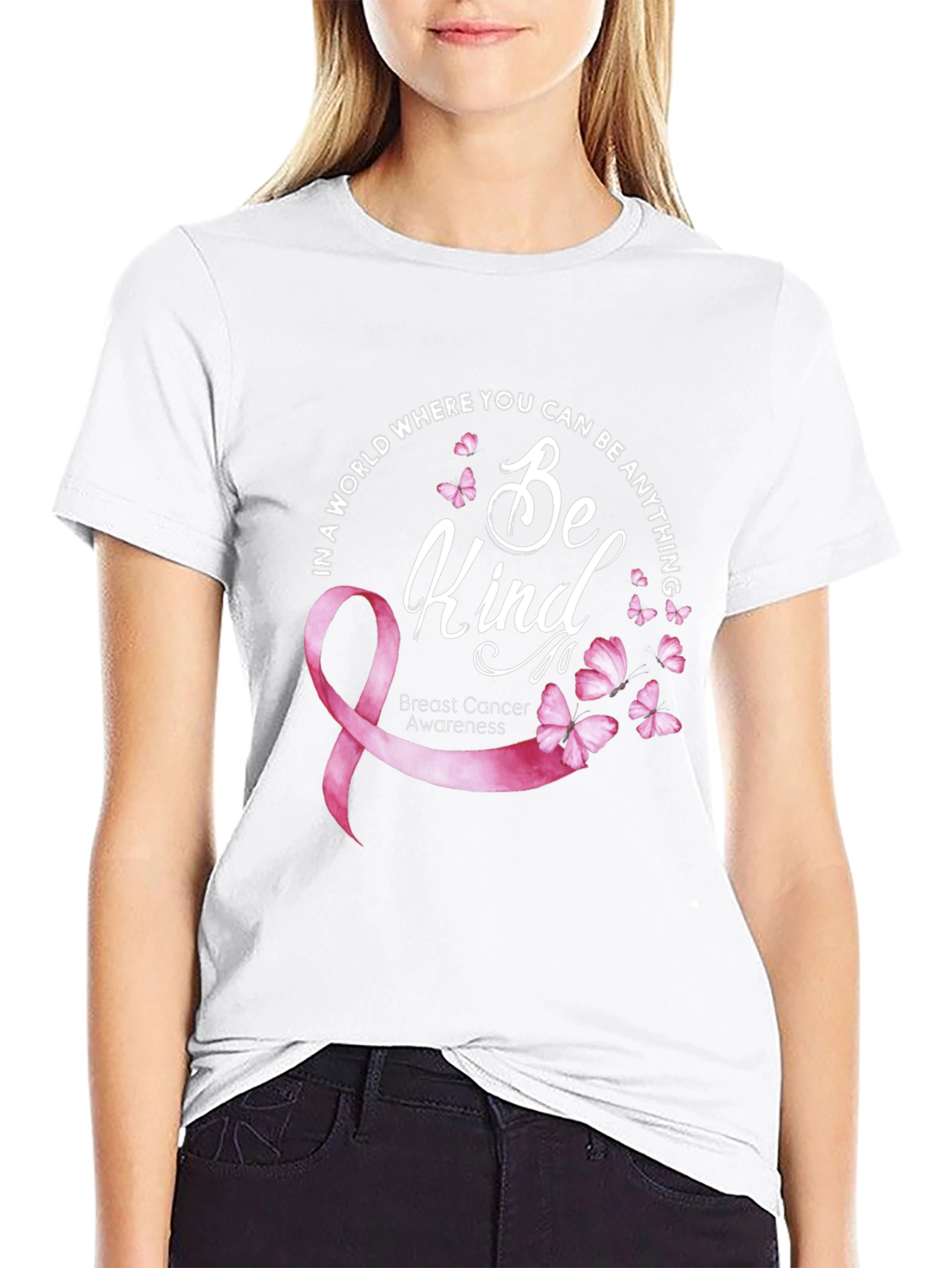 Camiseta Be Kind: Conciencia Cáncer de Mama