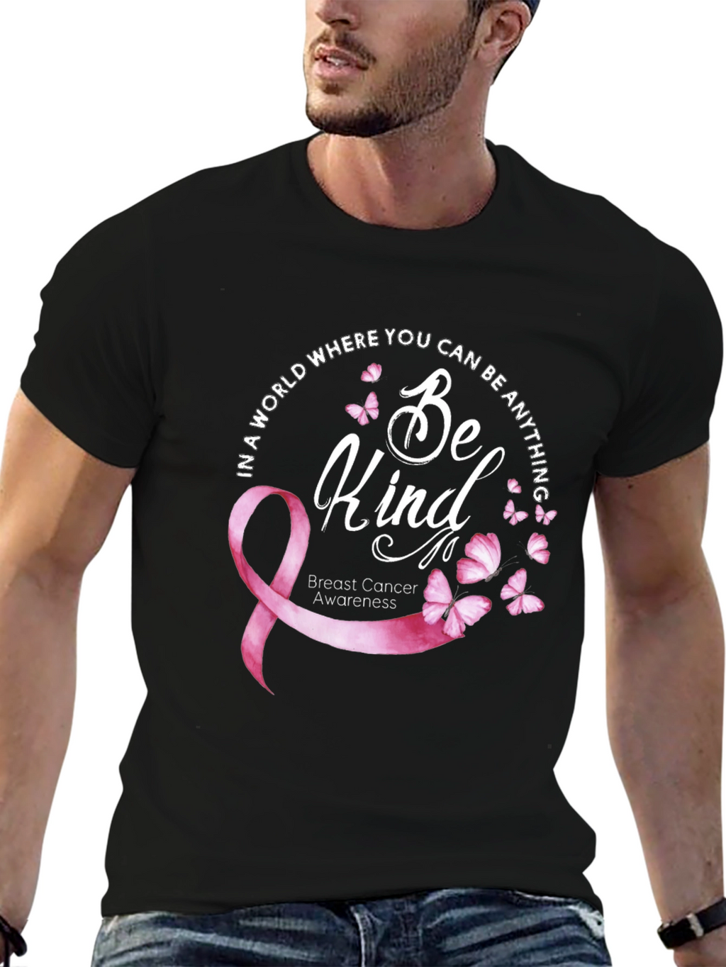 Camiseta Be Kind: Conciencia Cáncer de Mama