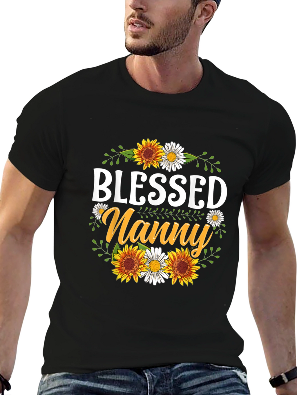 Camiseta Blessed Nanny con Girasoles