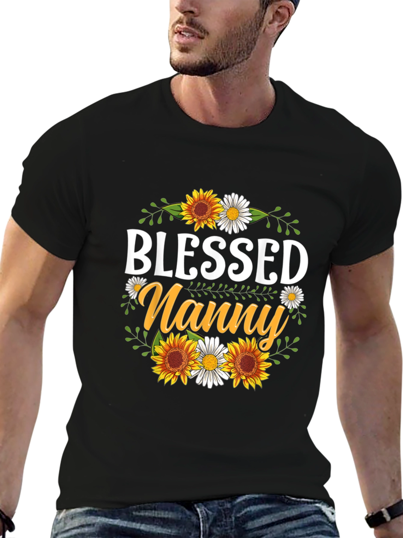 Camiseta Blessed Nanny con Girasoles