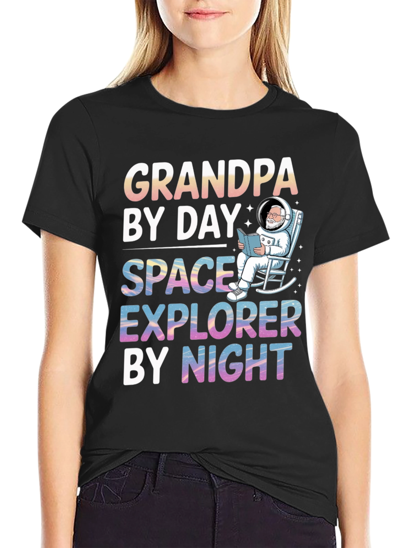 Camiseta Abuelo Espacial: Día Abuelo Noche Explorador