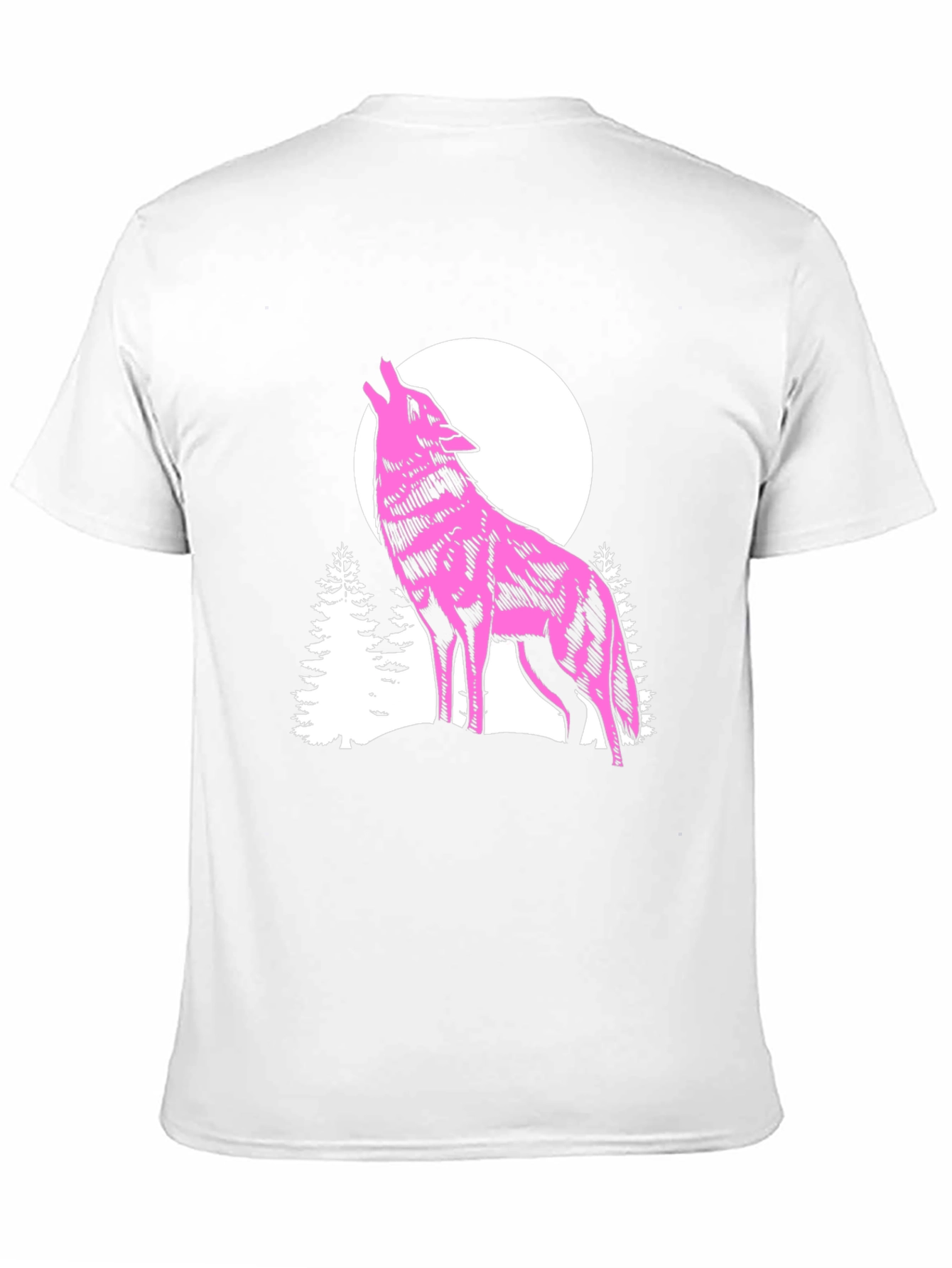 Camiseta Hombre Lobo Aullando Luna Diseño Original