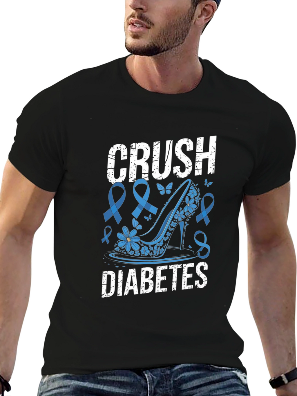 Camiseta Crush Diabetes Zapato Tacón Azul