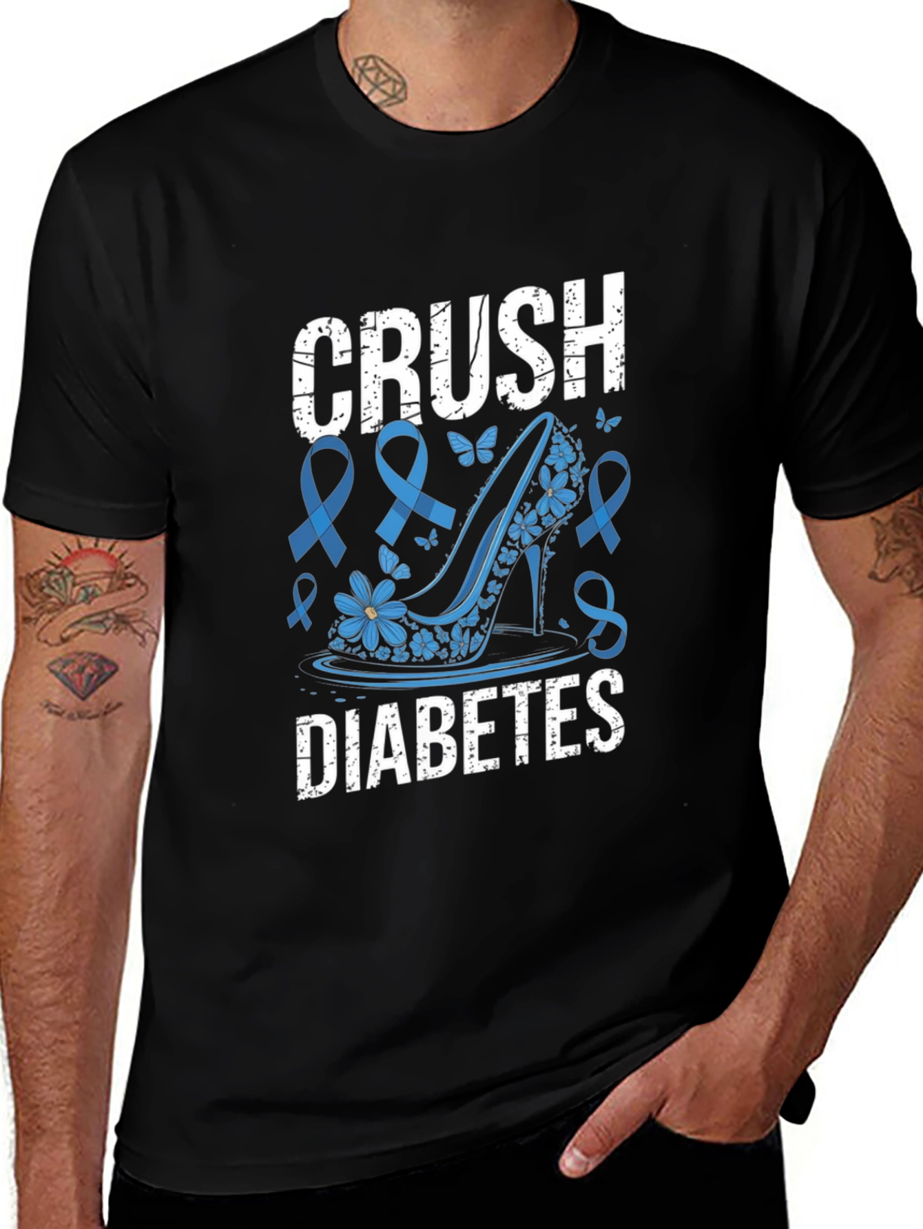 Camiseta Crush Diabetes Zapato Tacón Azul