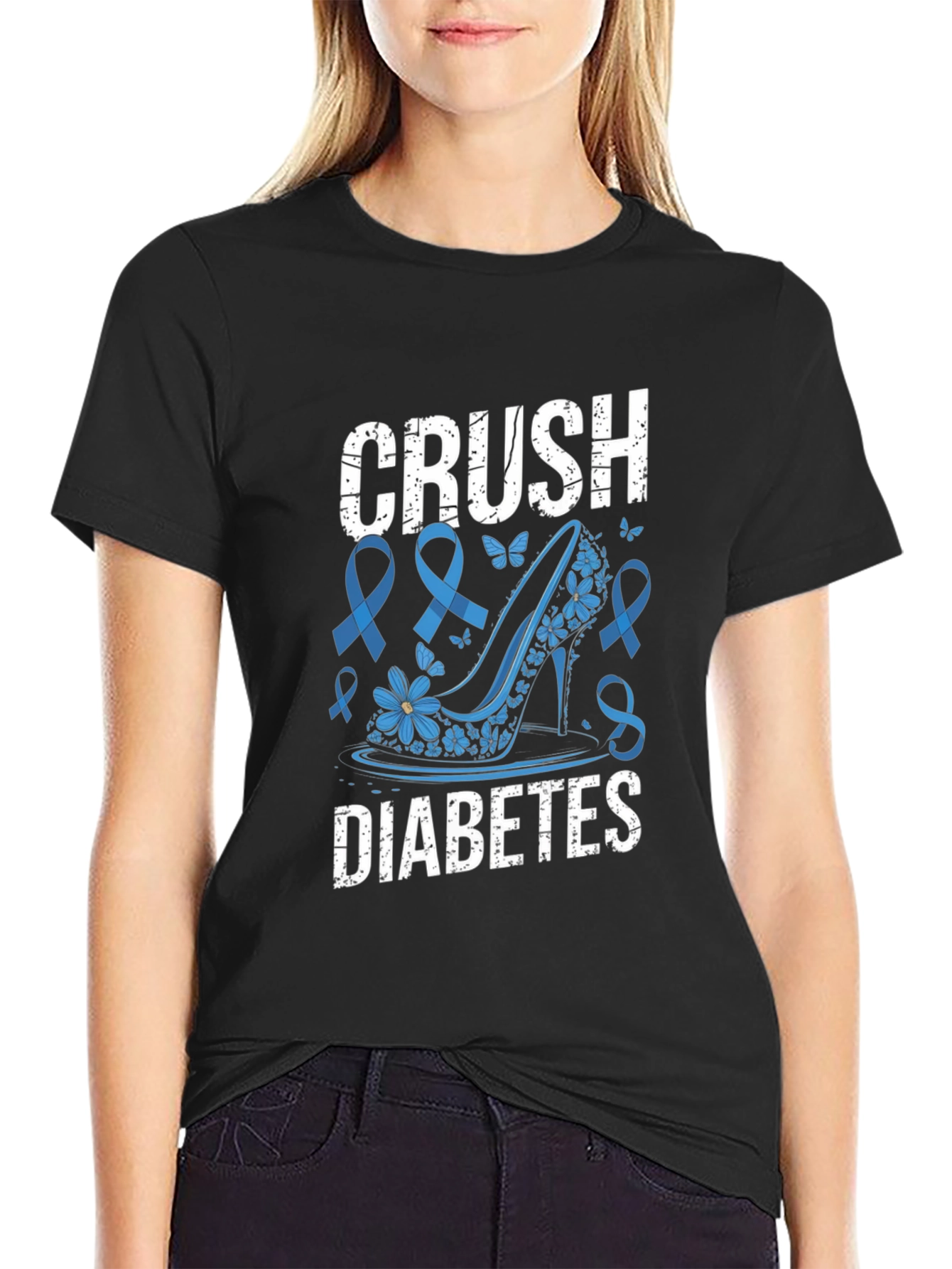 Camiseta Crush Diabetes Zapato Tacón Azul