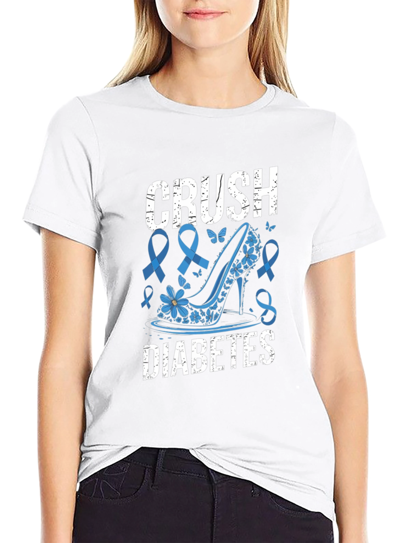Camiseta Crush Diabetes Zapato Tacón Azul