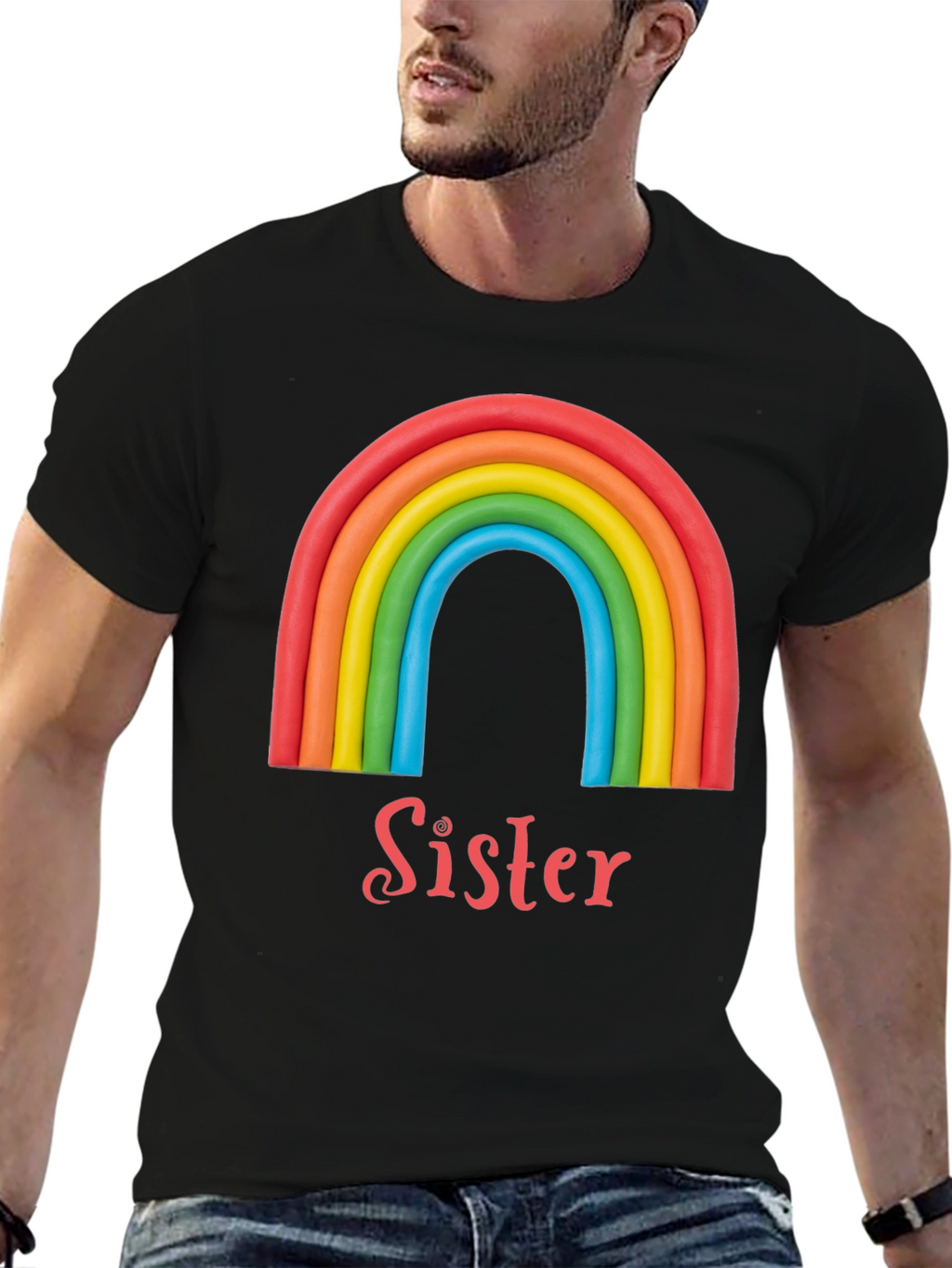 Camiseta Hermana Arcoíris: Regalo Familiar Original