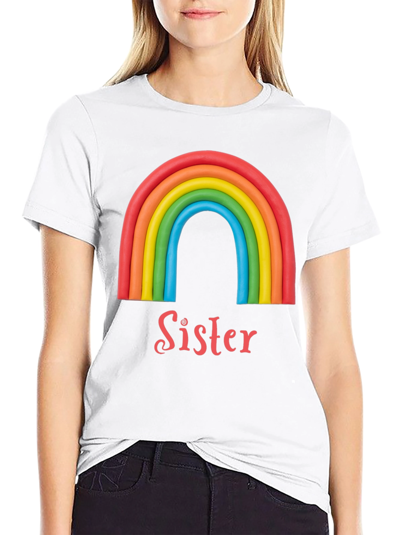 Camiseta Hermana Arcoíris: Regalo Familiar Original