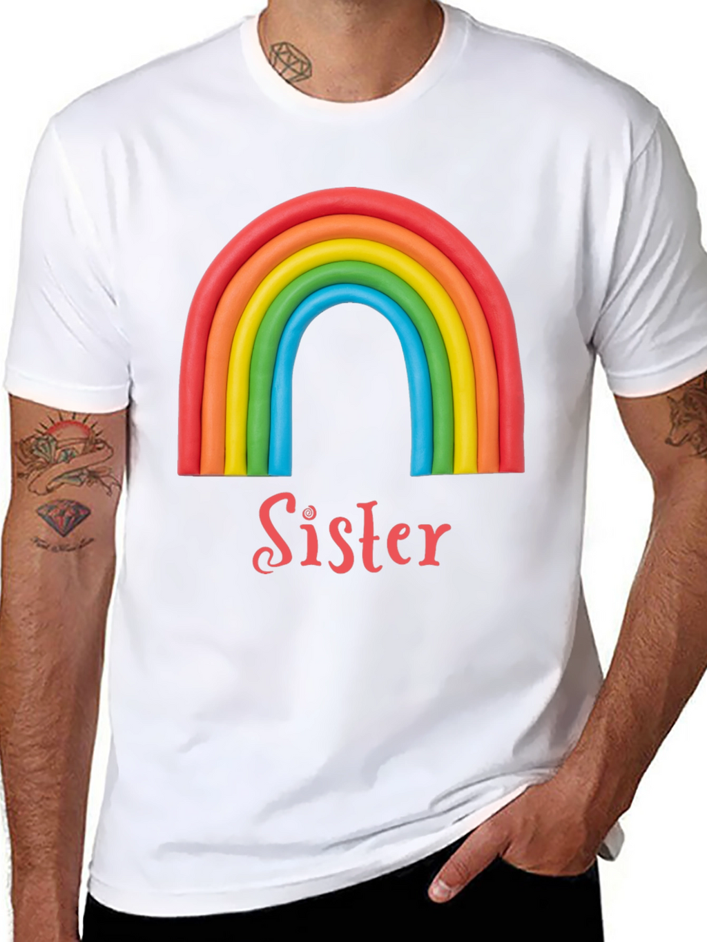Camiseta Hermana Arcoíris: Regalo Familiar Original