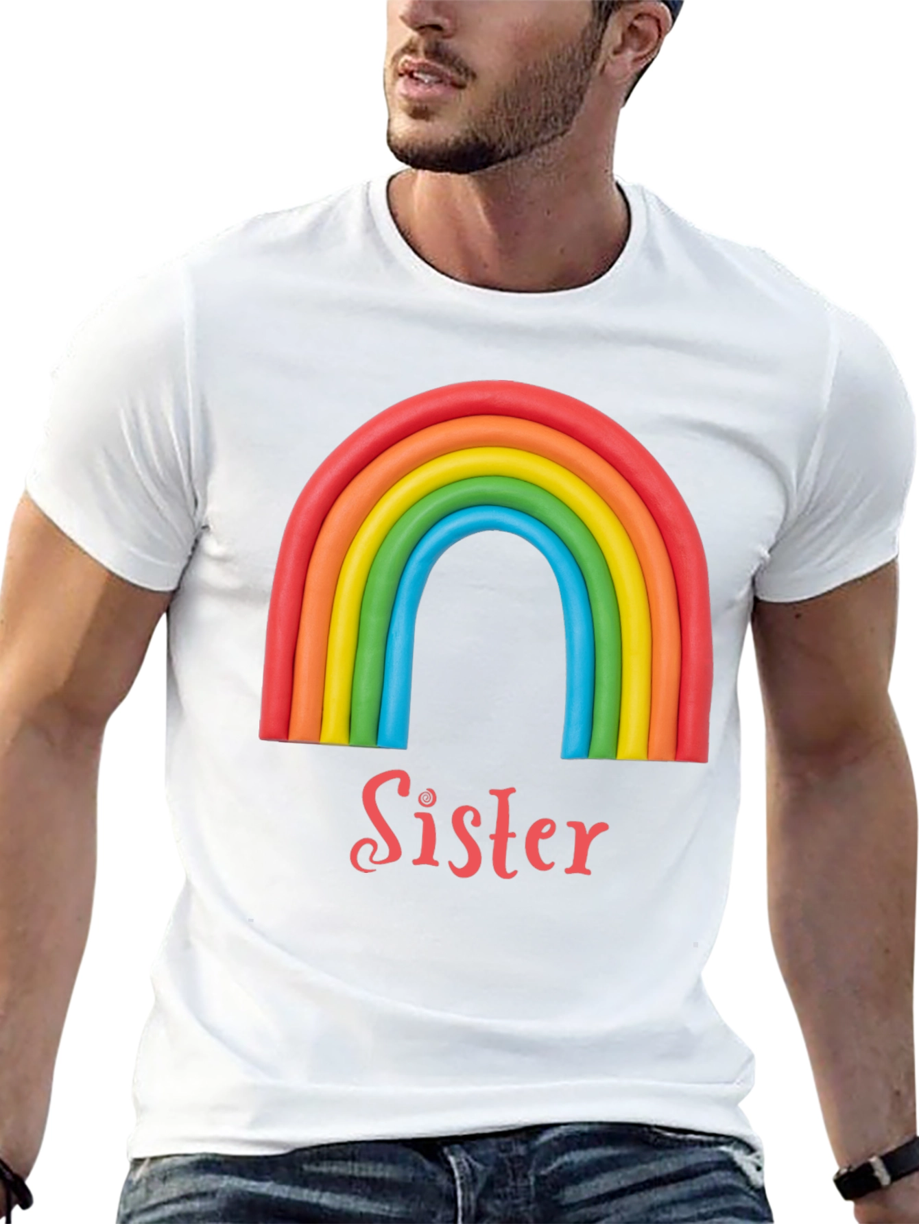 Camiseta Hermana Arcoíris: Regalo Familiar Original