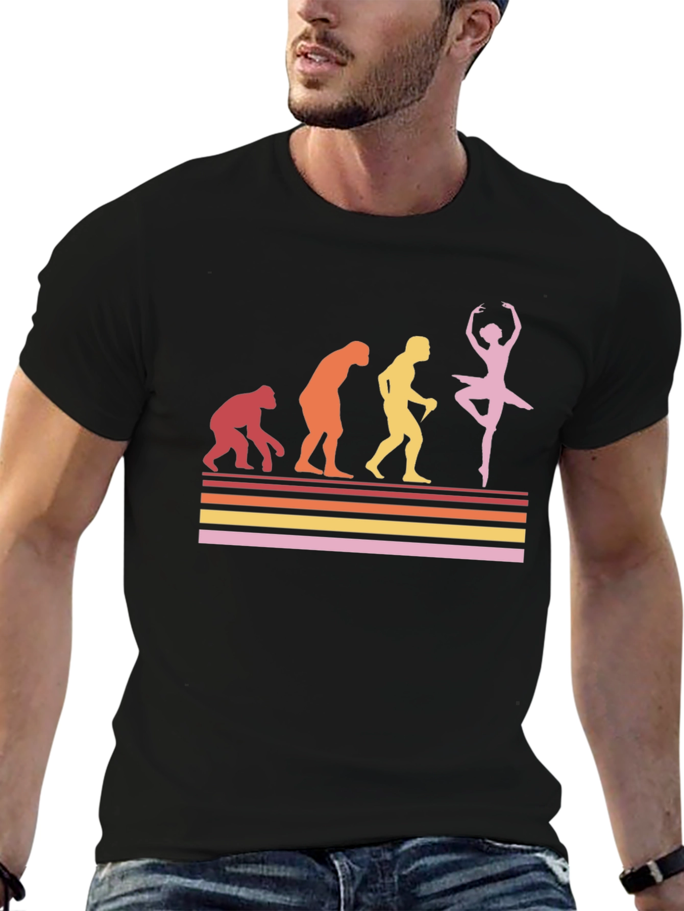 Camiseta Hombre Evolución del Bailarín