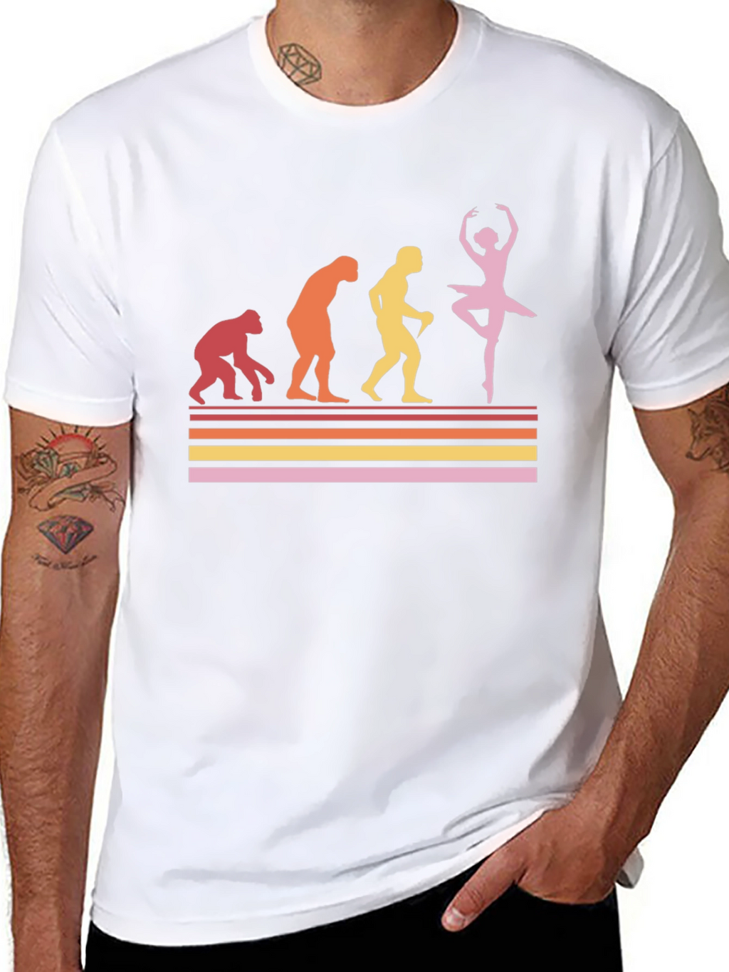 Camiseta Hombre Evolución del Bailarín