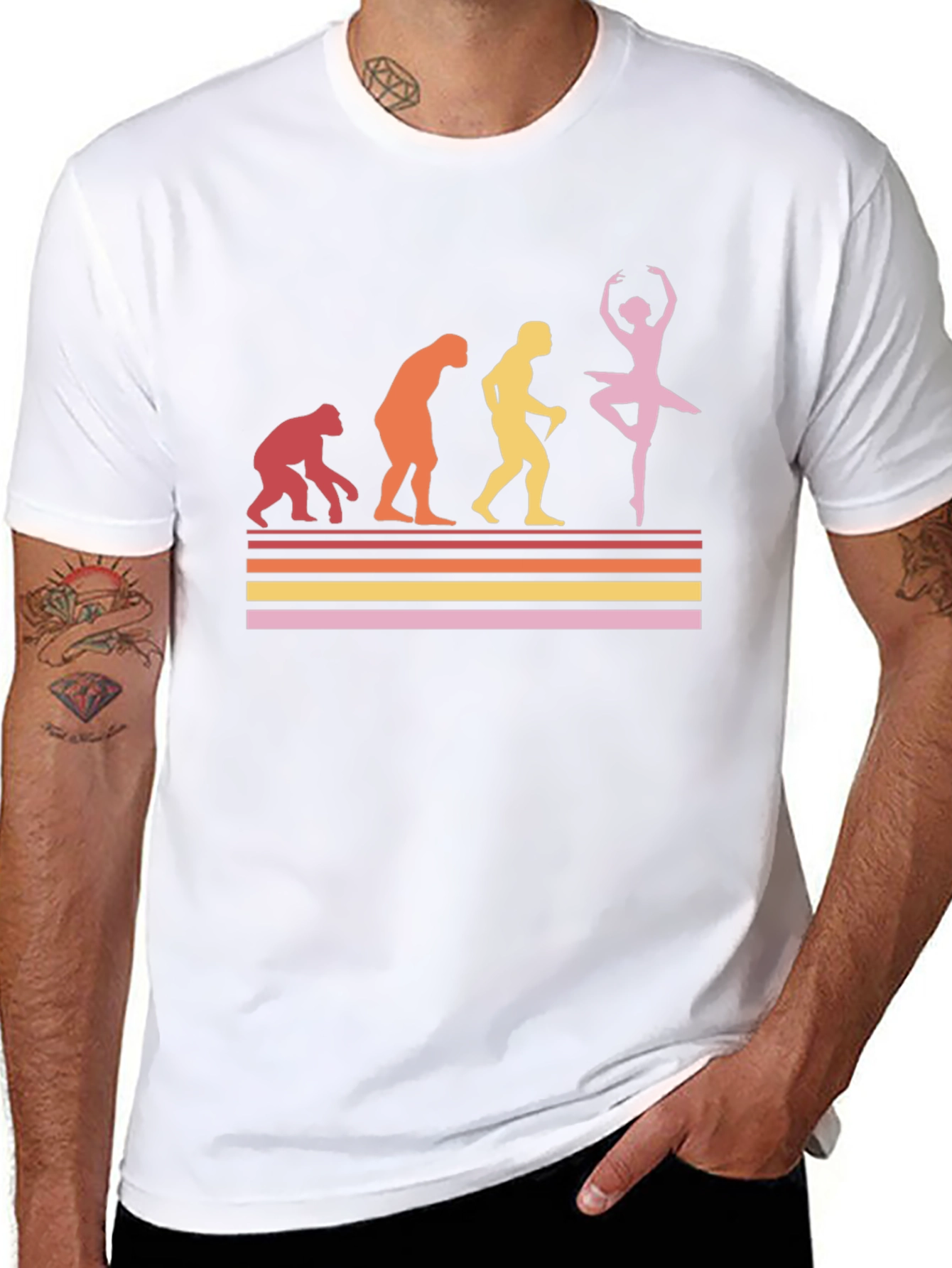 Camiseta Hombre Evolución del Bailarín