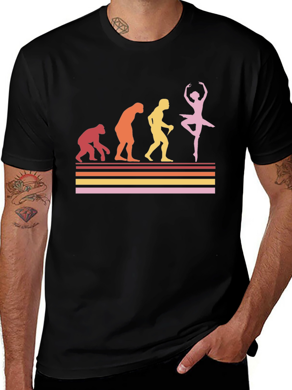 Camiseta Hombre Evolución del Bailarín