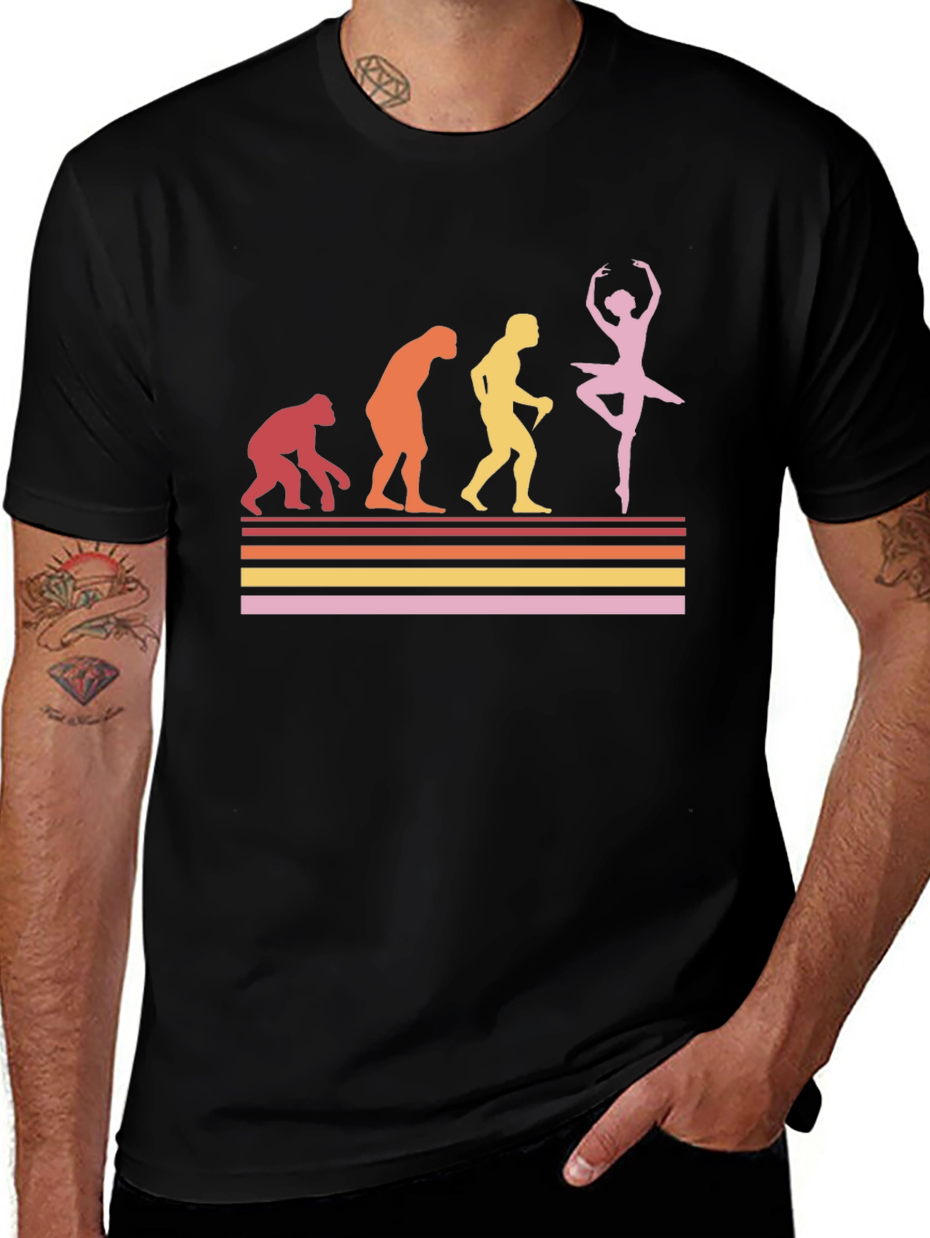 Camiseta Hombre Evolución del Bailarín