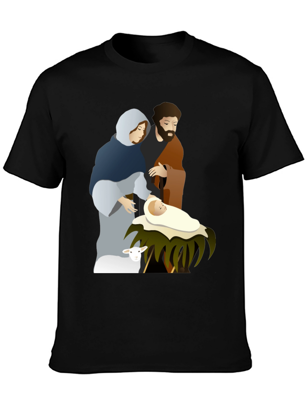 Camiseta Gráfica Navidad Sagrada Familia