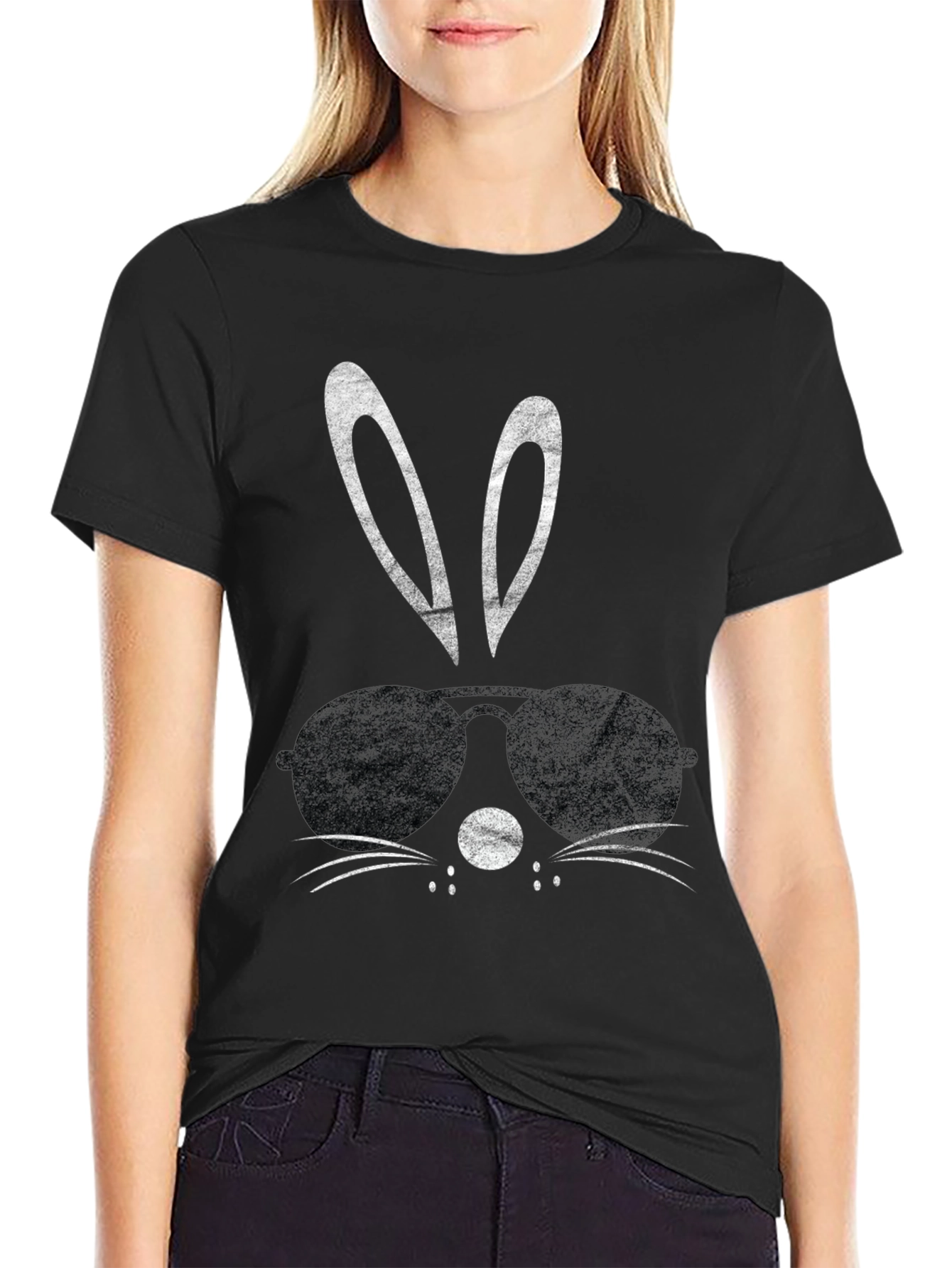 Camiseta Conejo con Gafas de Sol - Diseño Divertido
