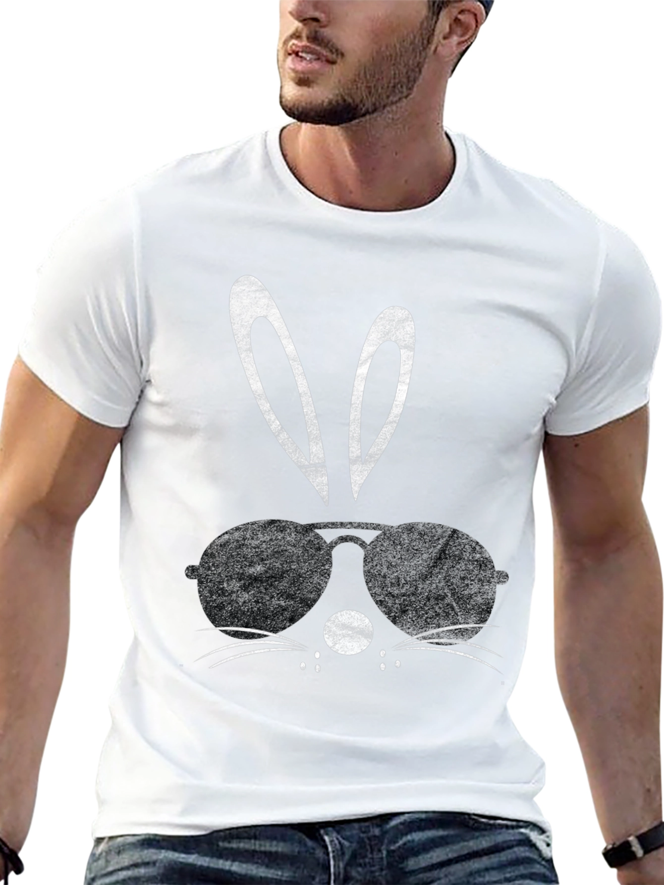 Camiseta Conejo con Gafas de Sol - Diseño Divertido