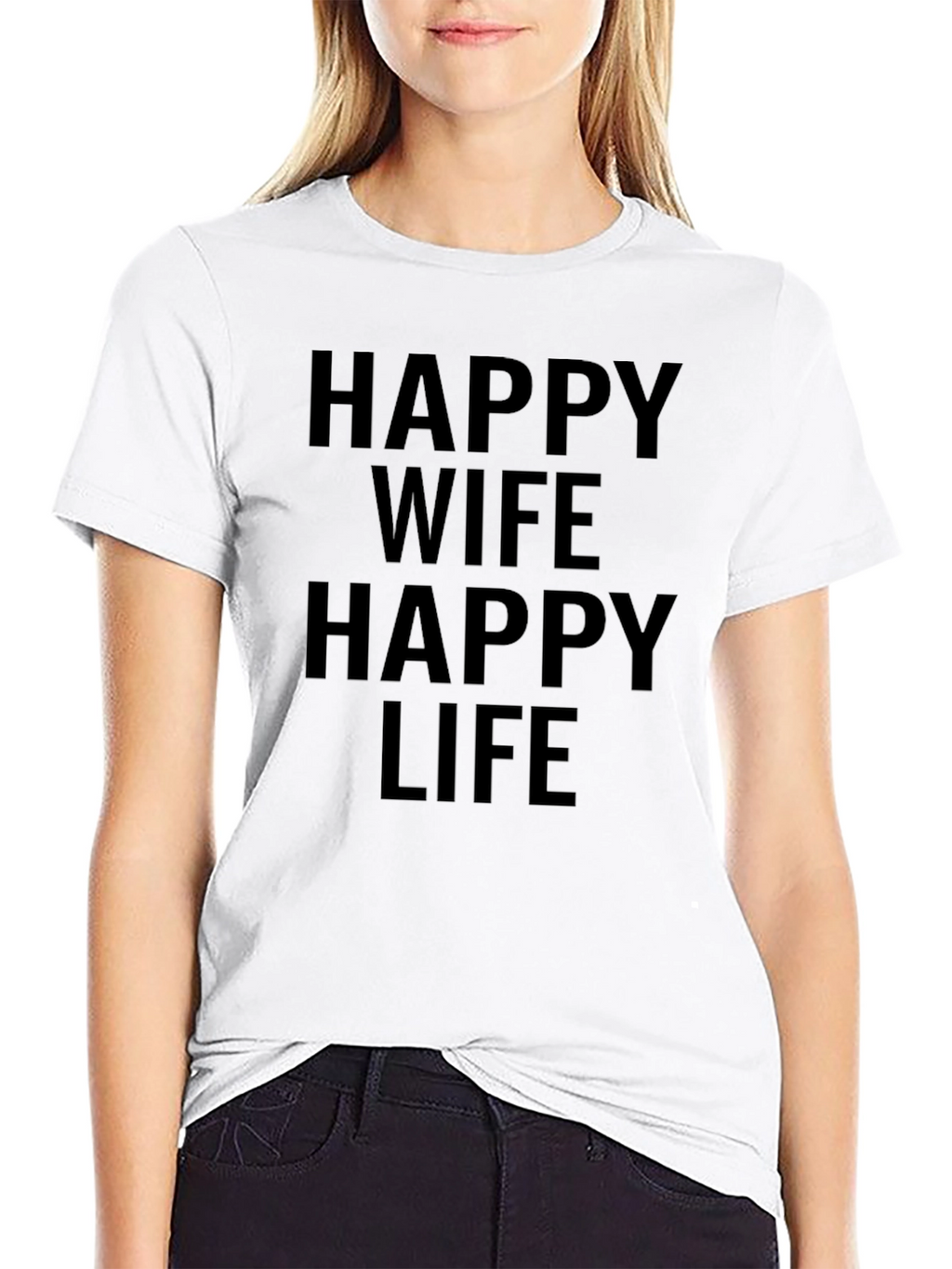Camiseta Hombre Esposa Feliz Vida Feliz