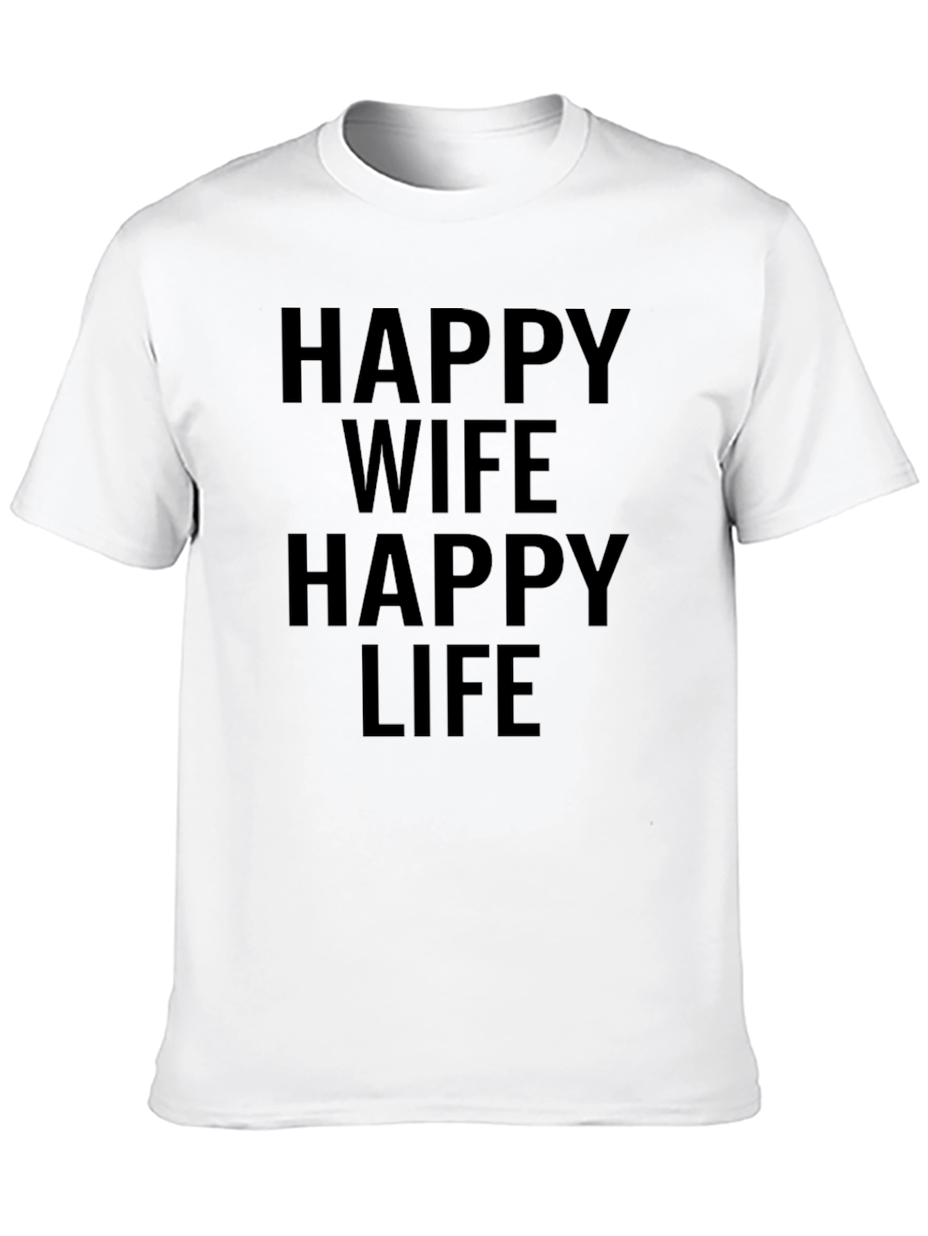 Camiseta Hombre Esposa Feliz Vida Feliz
