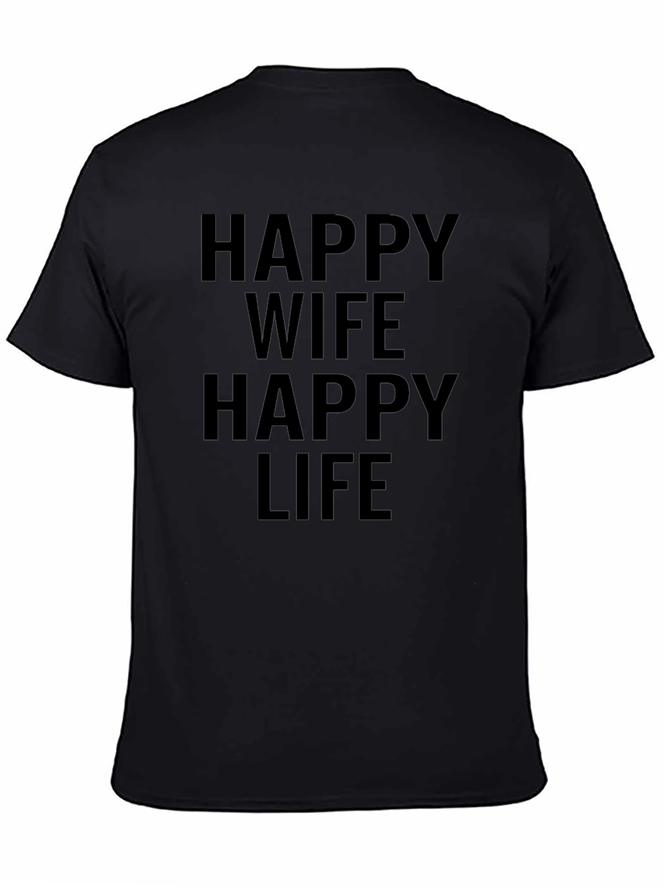 Camiseta Hombre Esposa Feliz Vida Feliz