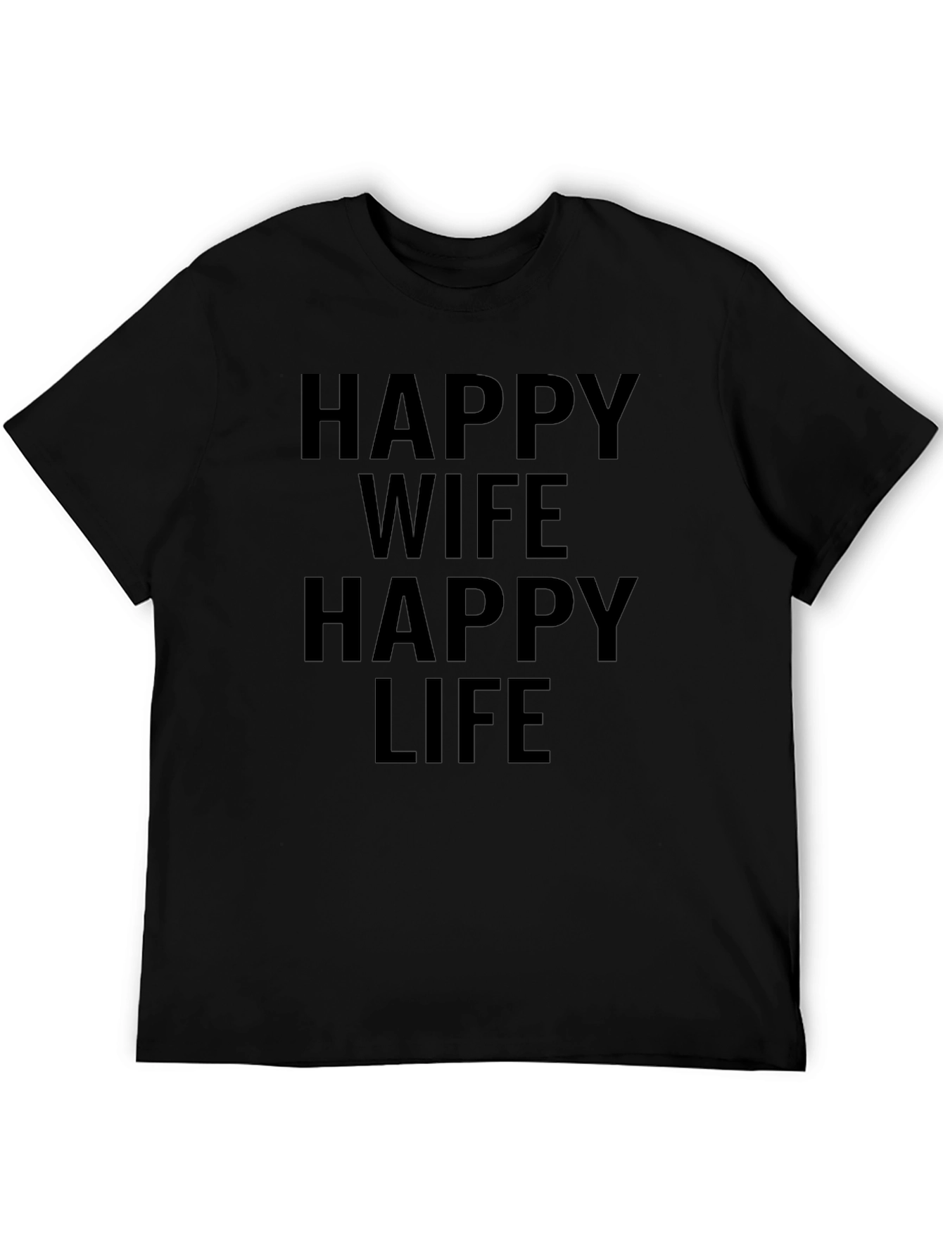 Camiseta Hombre Esposa Feliz Vida Feliz