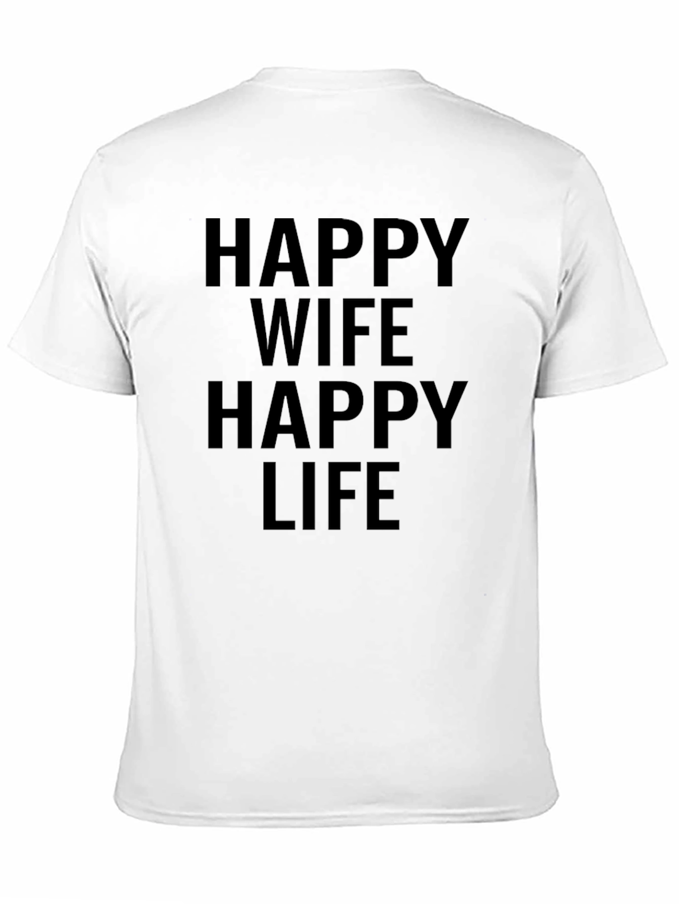 Camiseta Hombre Esposa Feliz Vida Feliz