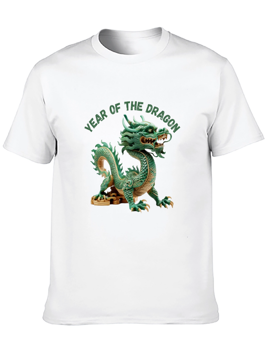 Camiseta Año del Dragón China Verde Hombre