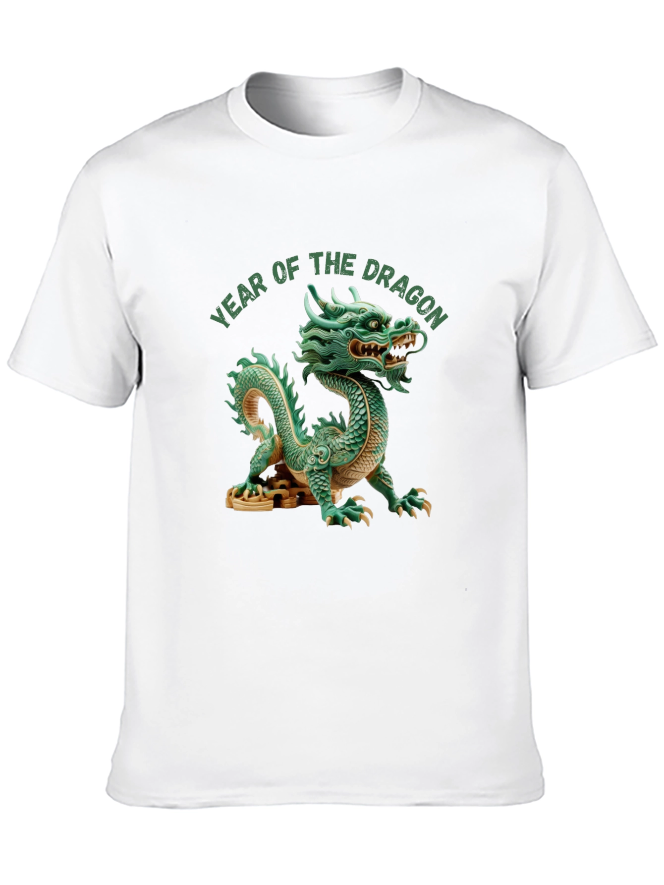 Camiseta Año del Dragón China Verde Hombre