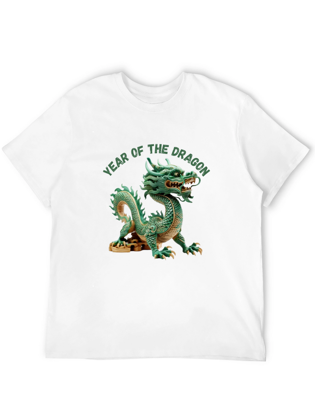 Camiseta Año del Dragón China Verde Hombre