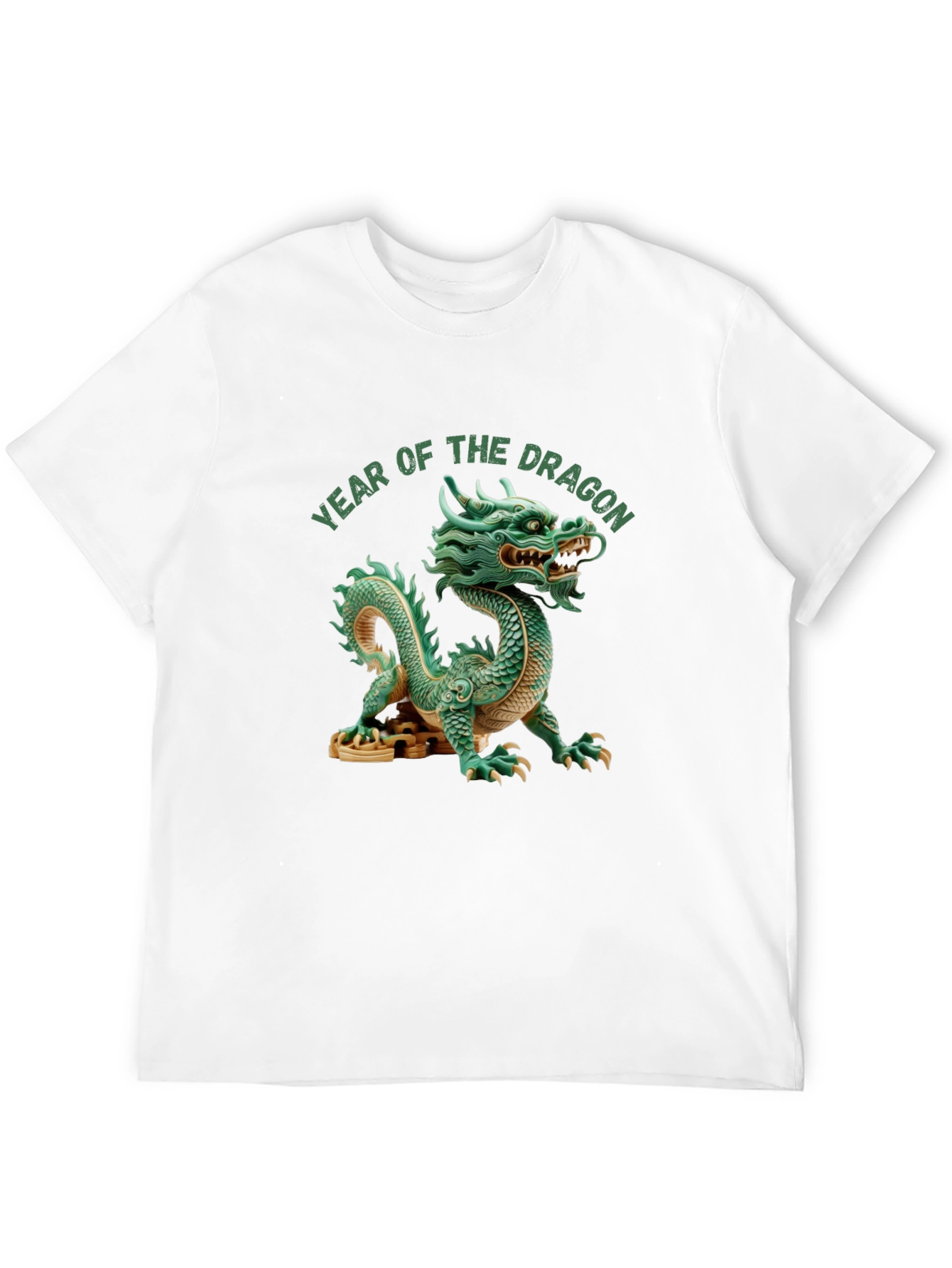 Camiseta Año del Dragón China Verde Hombre