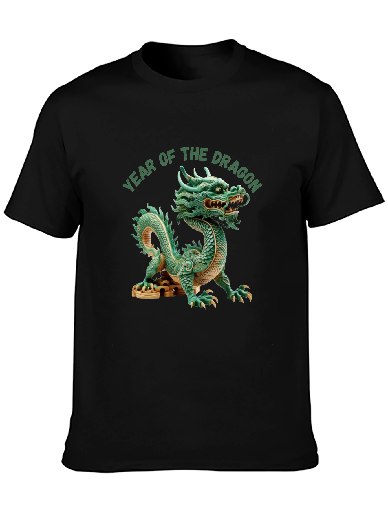 Camiseta Año del Dragón China Verde Hombre