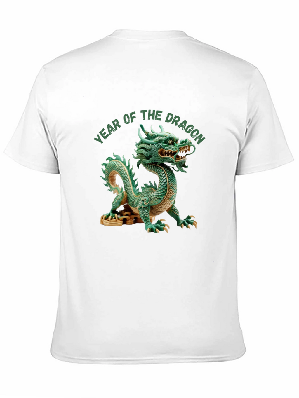 Camiseta Año del Dragón China Verde Hombre
