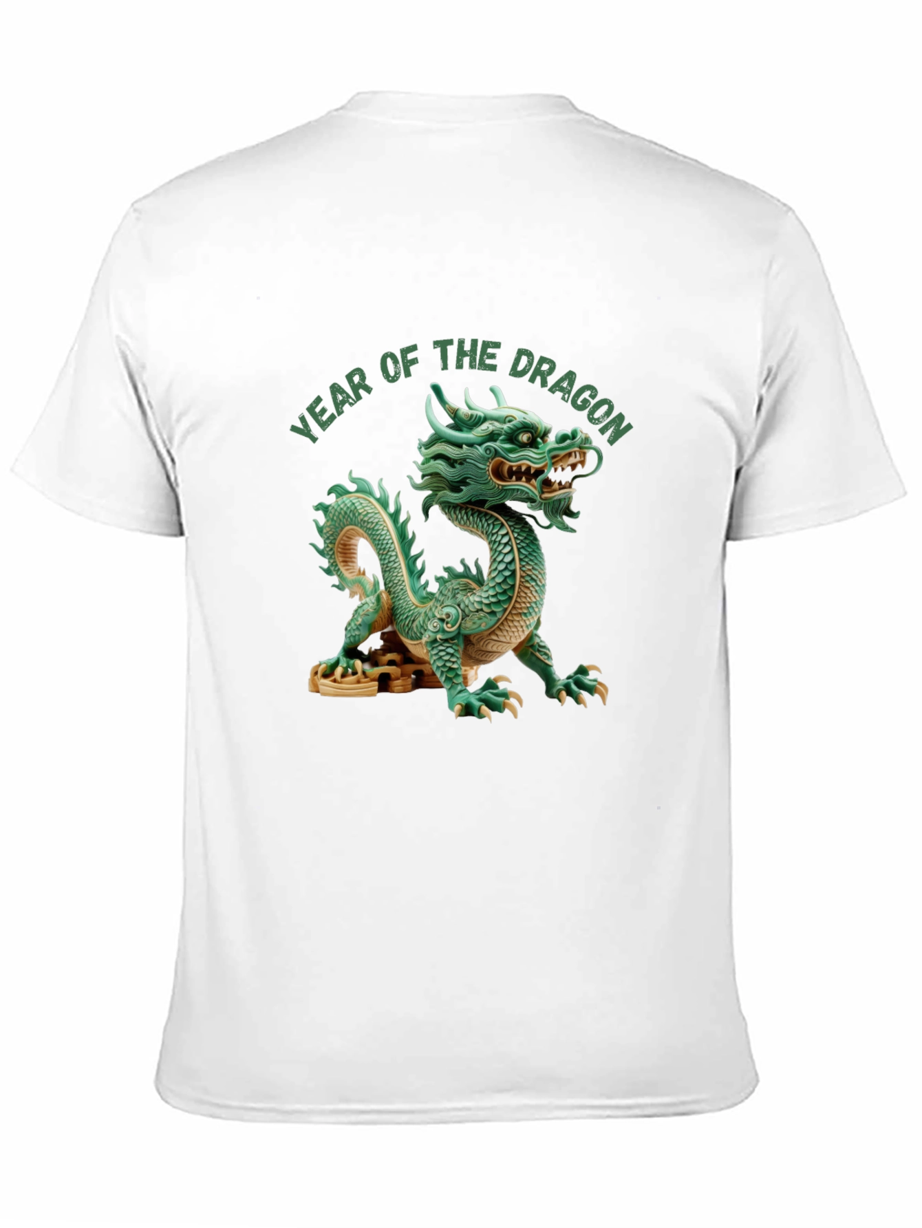 Camiseta Año del Dragón China Verde Hombre