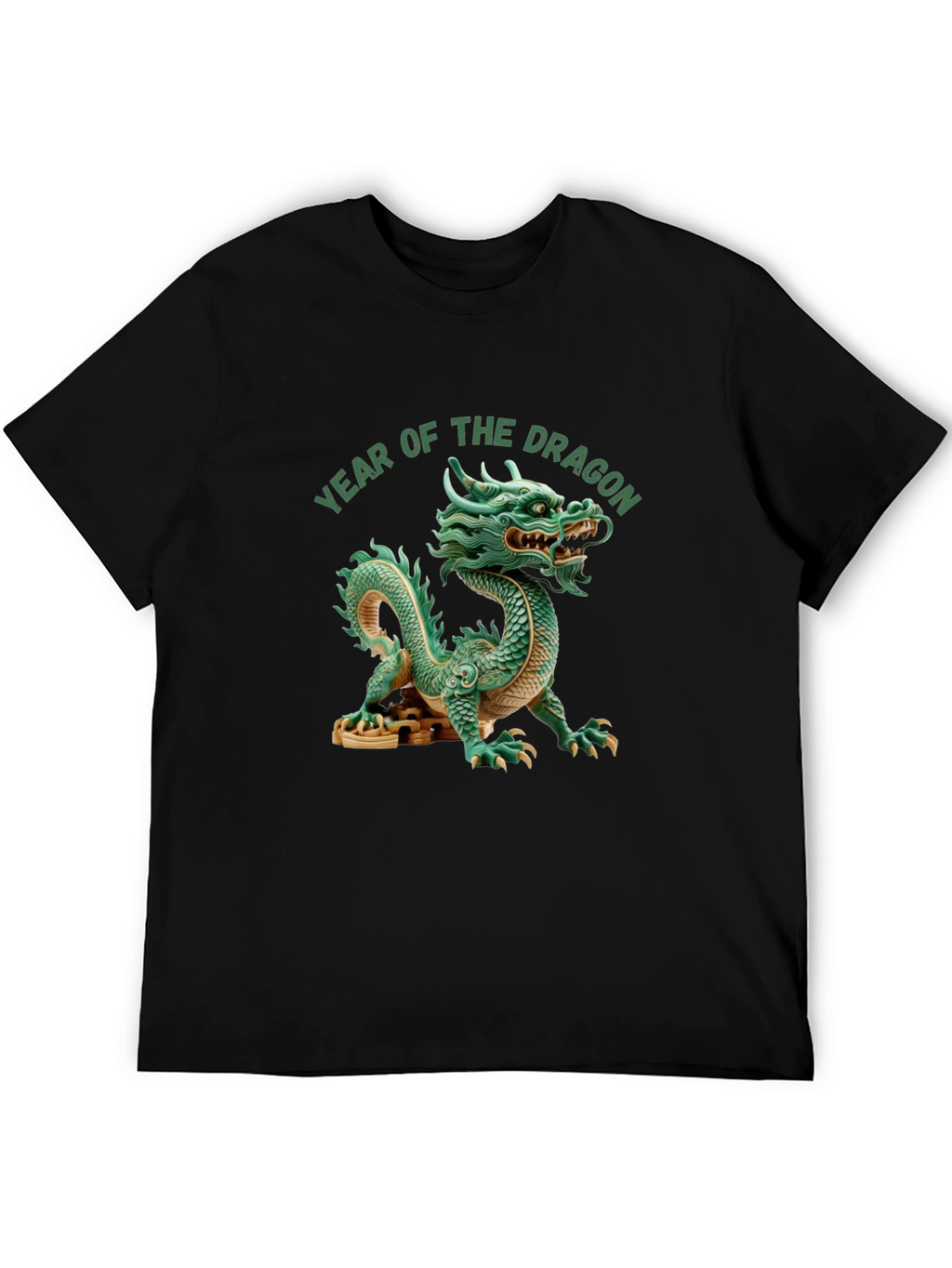 Camiseta Año del Dragón China Verde Hombre