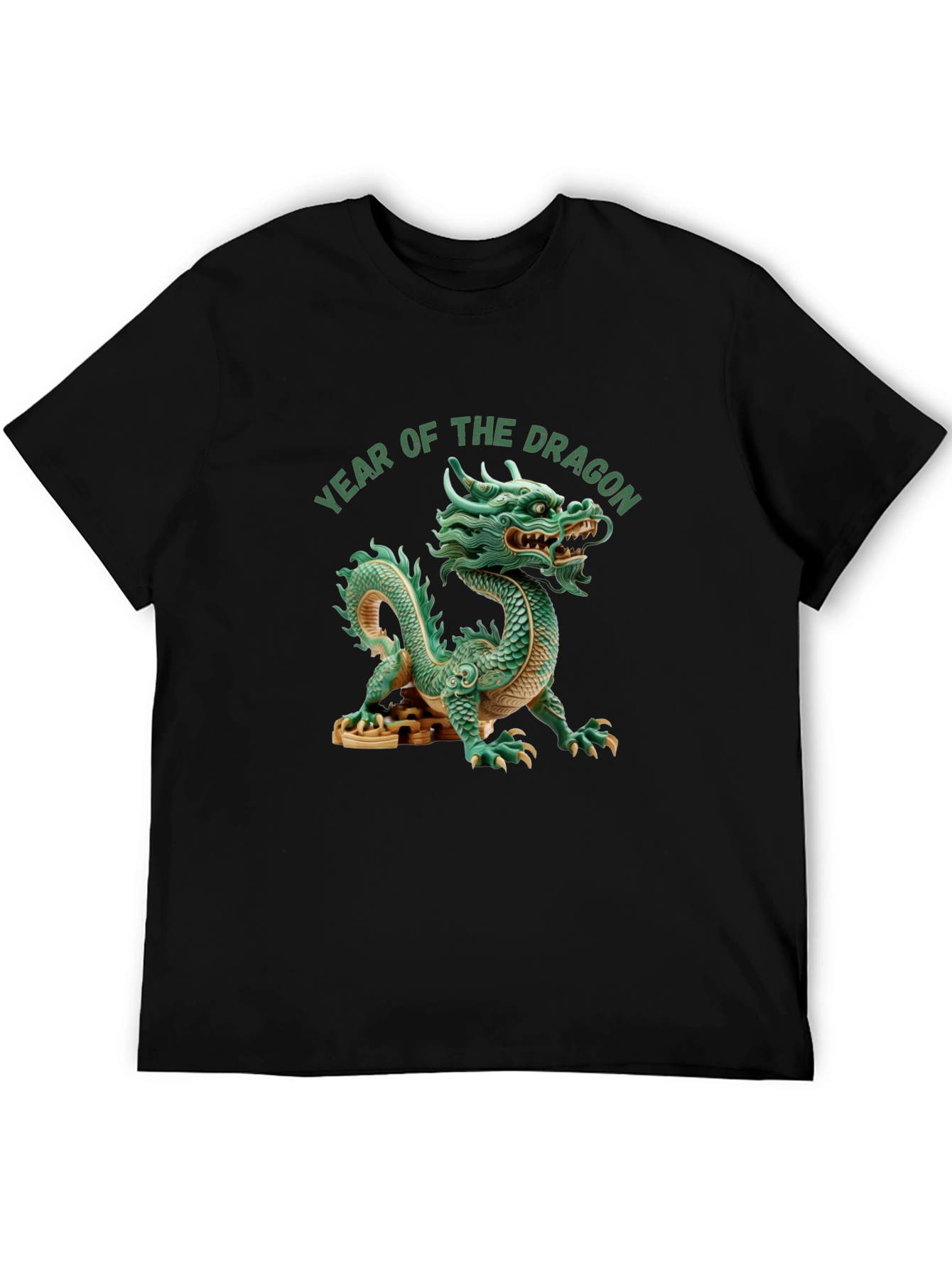 Camiseta Año del Dragón China Verde Hombre