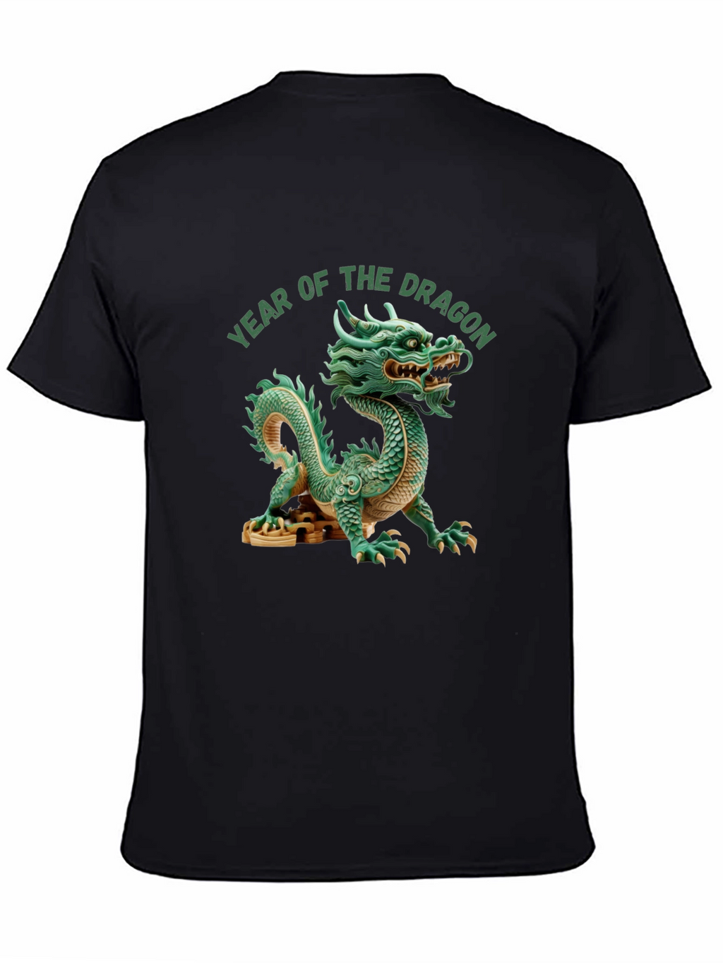 Camiseta Año del Dragón China Verde Hombre
