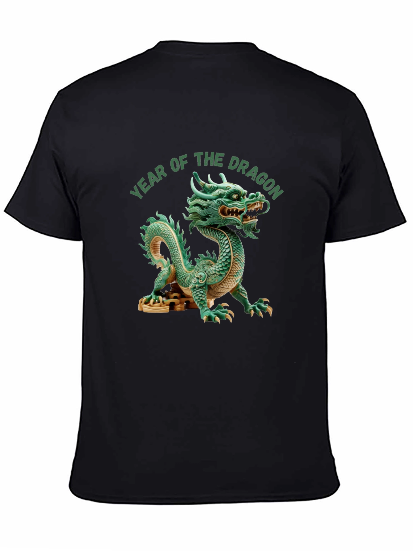 Camiseta Año del Dragón China Verde Hombre