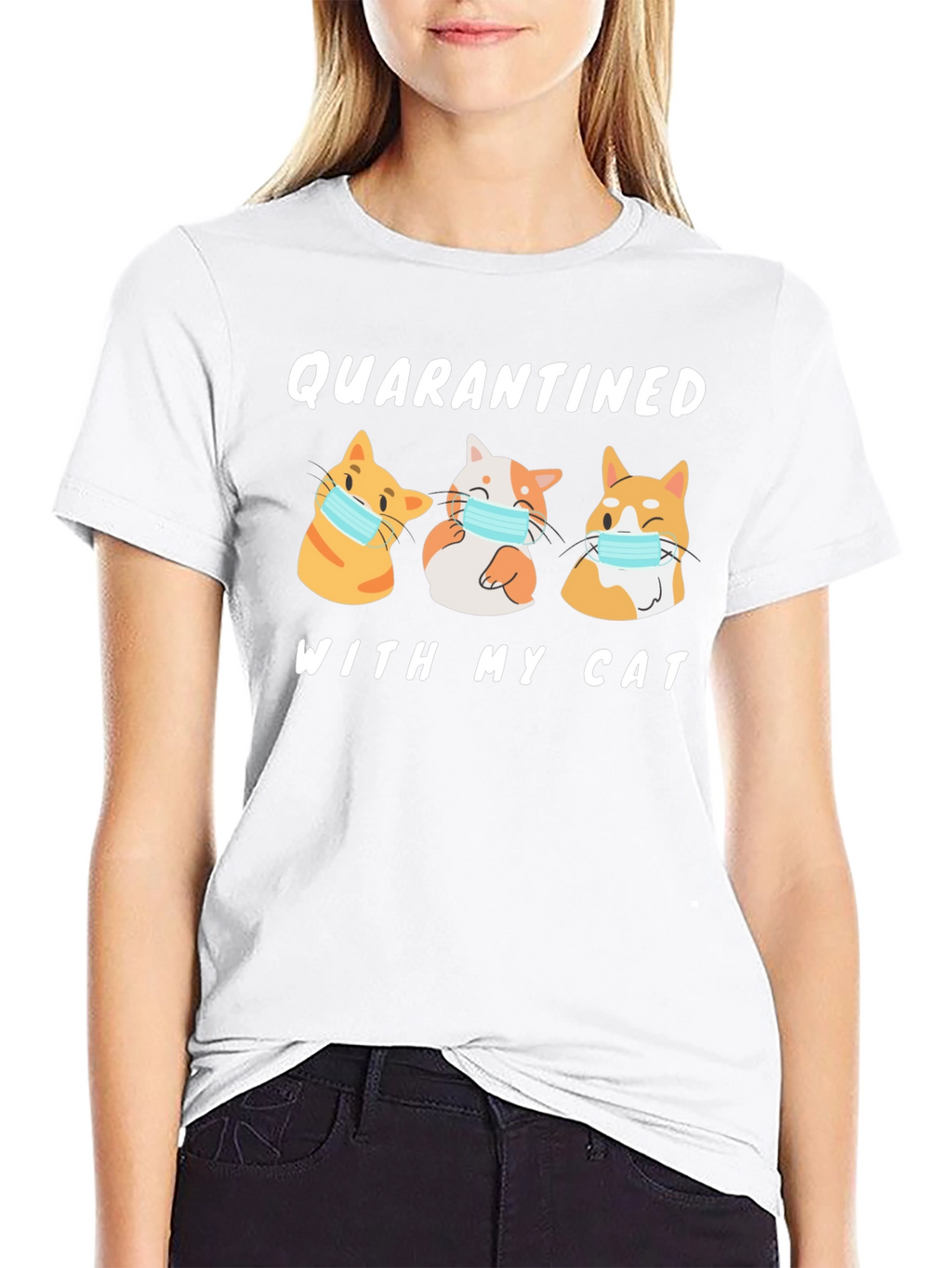 Camiseta En Cuarentena Con Mi Gato