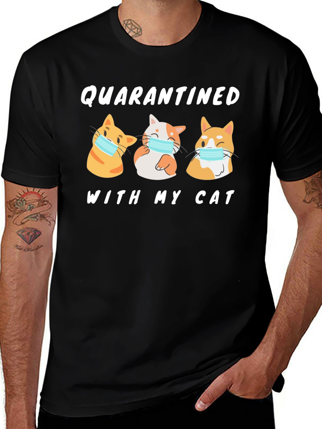 Camiseta En Cuarentena Con Mi Gato